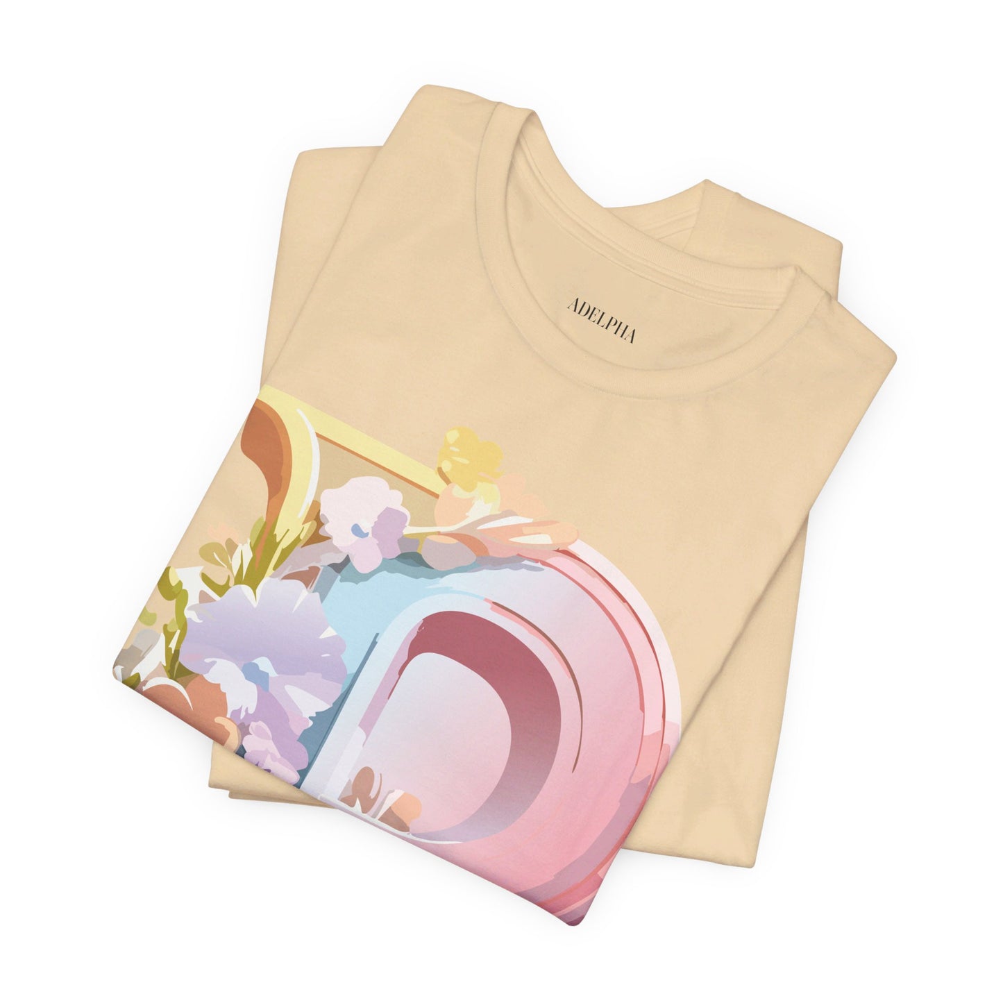 Natural Cotton Tee Shirt - Letters Collection - P Printify