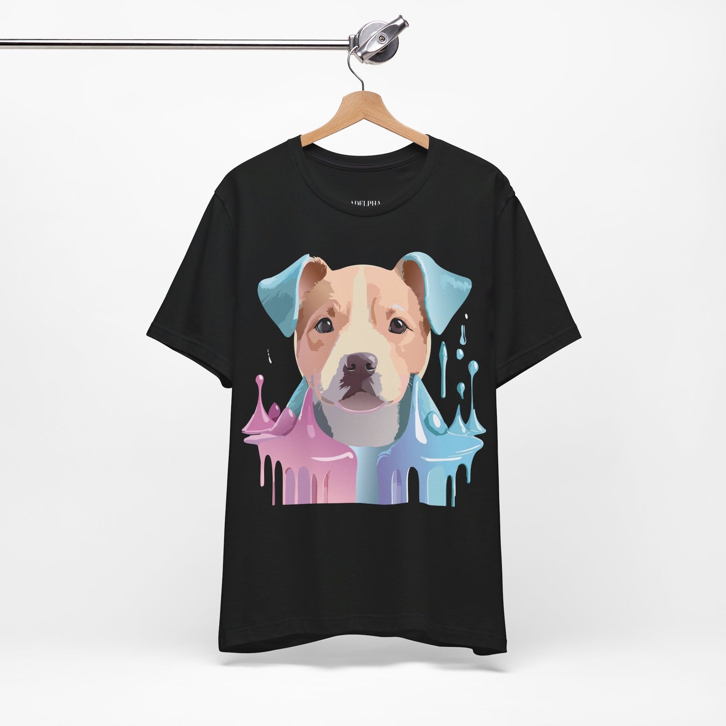 Natural Cotton Tee Shirt with Dog Printify