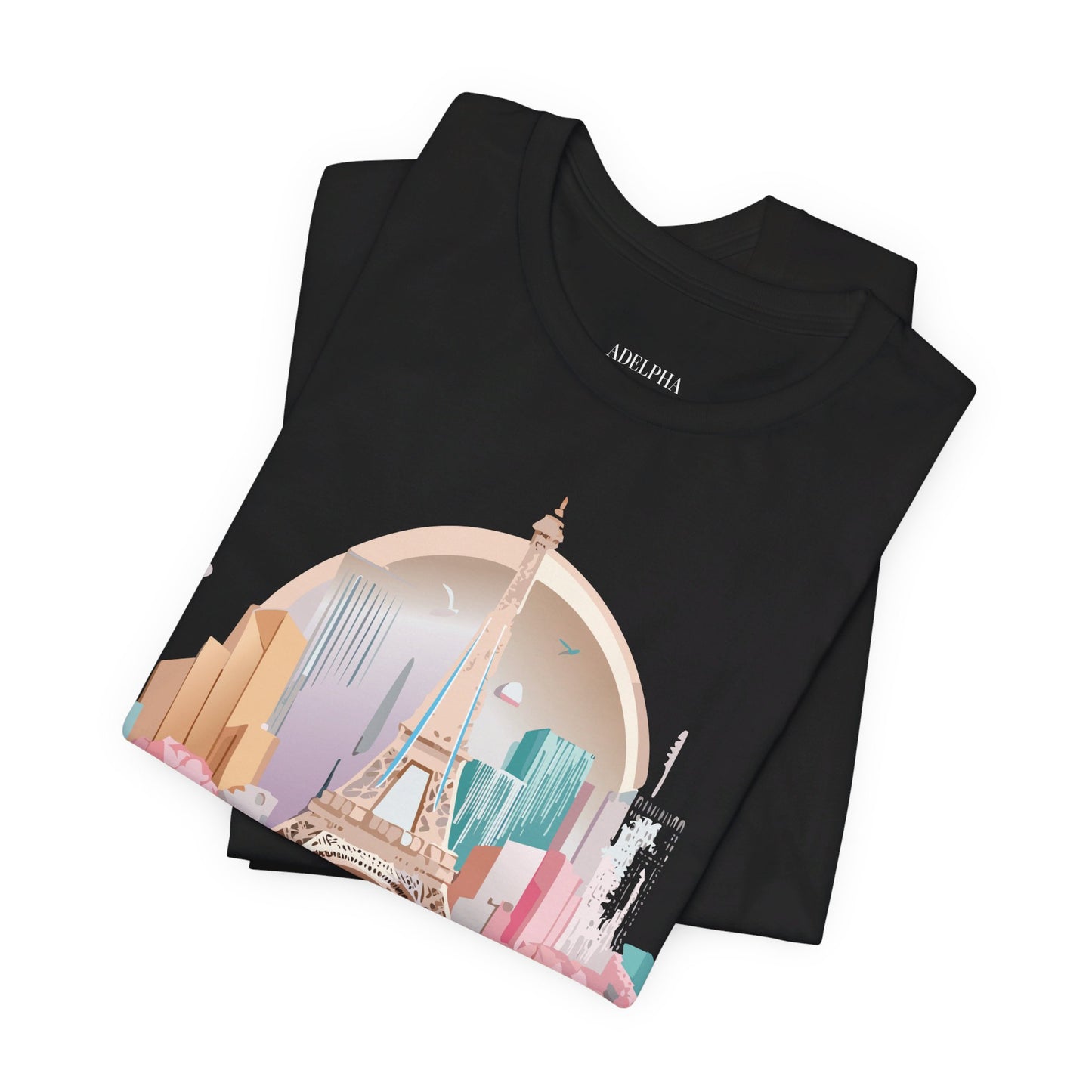Natural Cotton Tee Shirt - Beautiful Places Collection - Paris Printify
