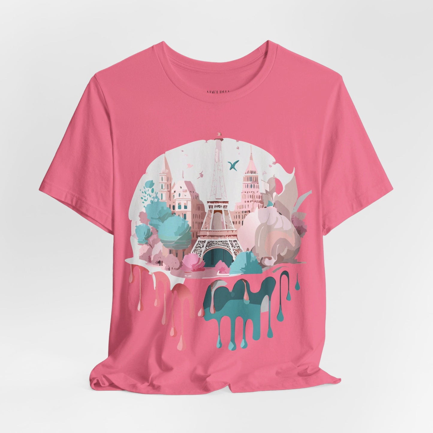 Natural Cotton Tee Shirt - Beautiful Places Collection - Paris Printify