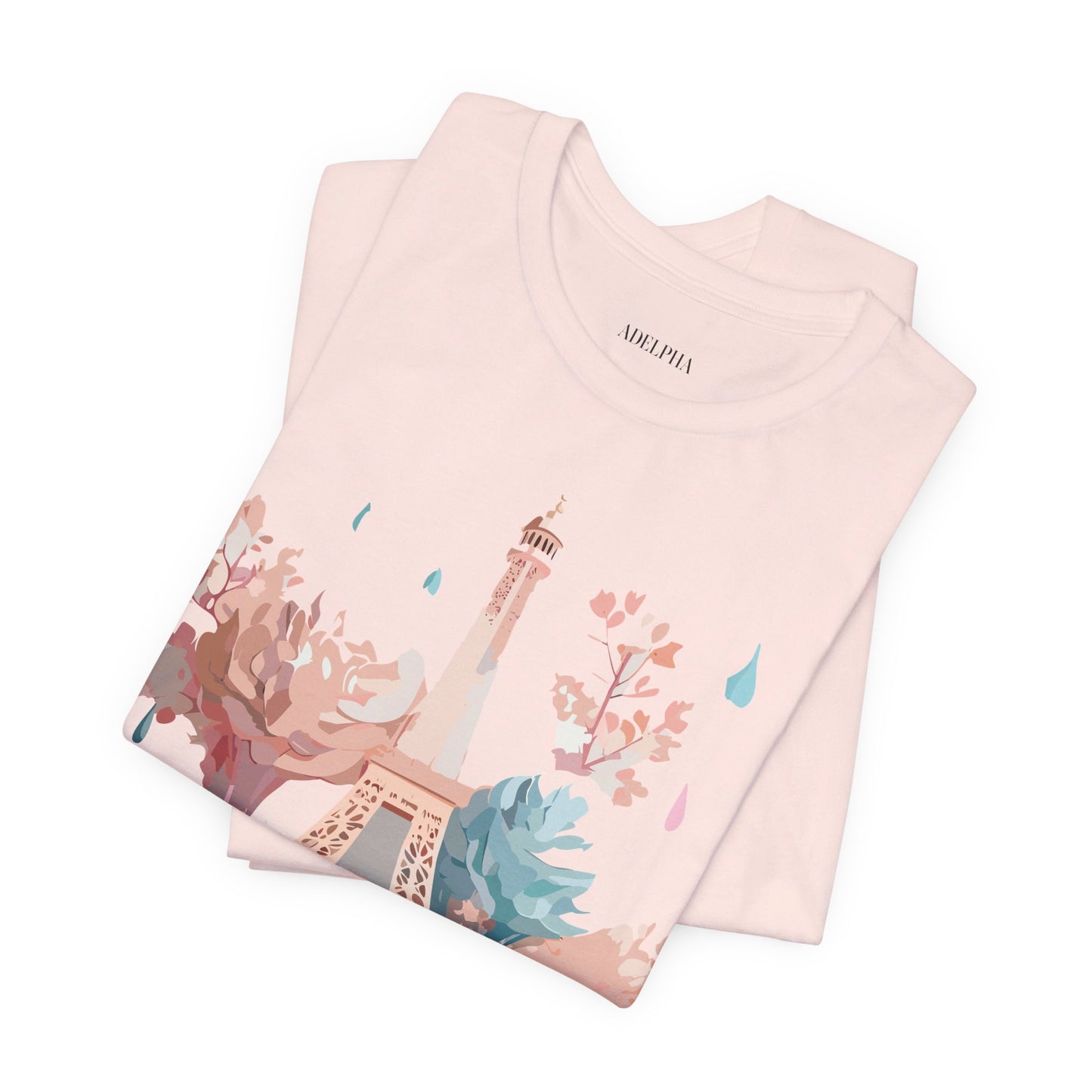 Natural Cotton Tee Shirt - Beautiful Places Collection - Paris Printify