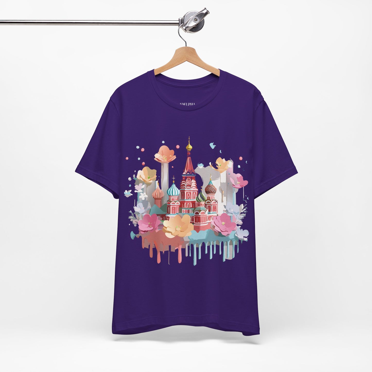 Natural Cotton Tee Shirt - Beautiful Places Collection - Moscow Printify