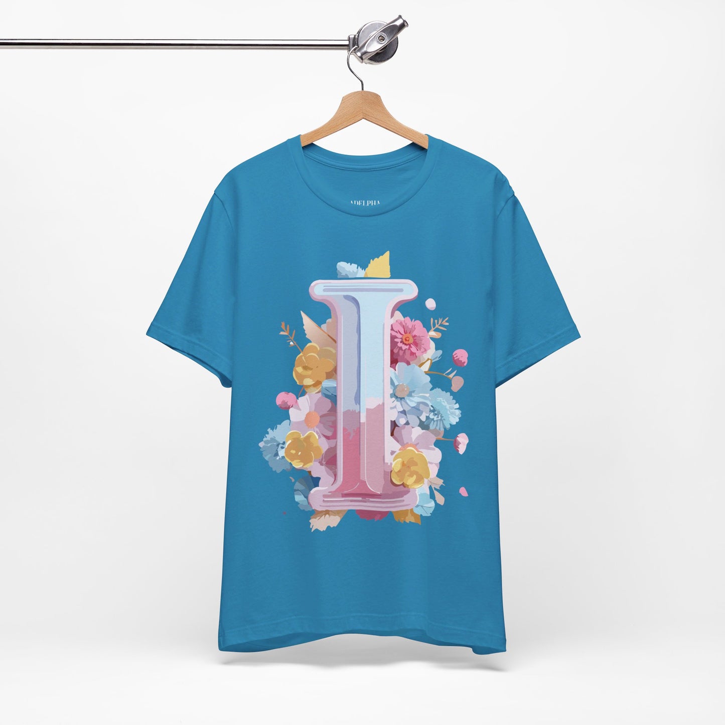 Natural Cotton Tee Shirt - Letters Collection - I Printify