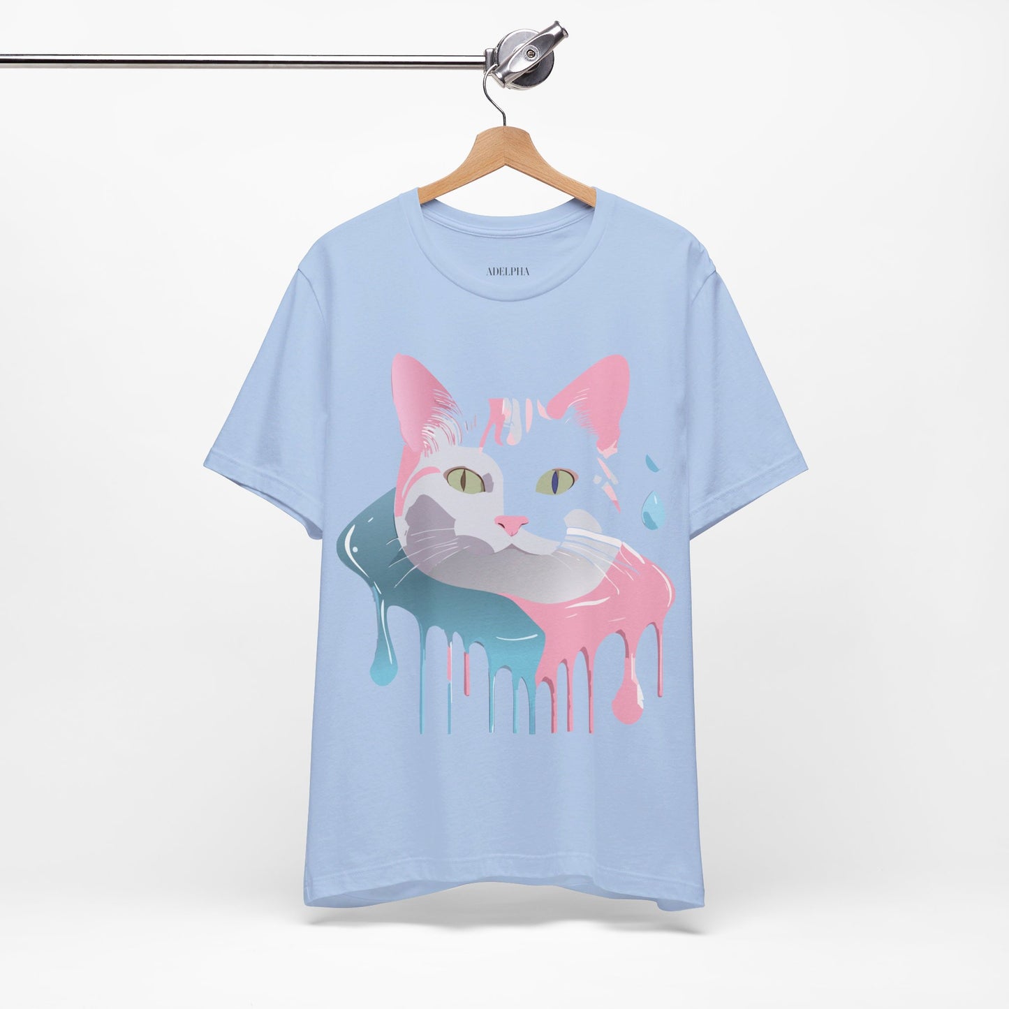 Natural Cotton Tee Shirt with Cat Printify