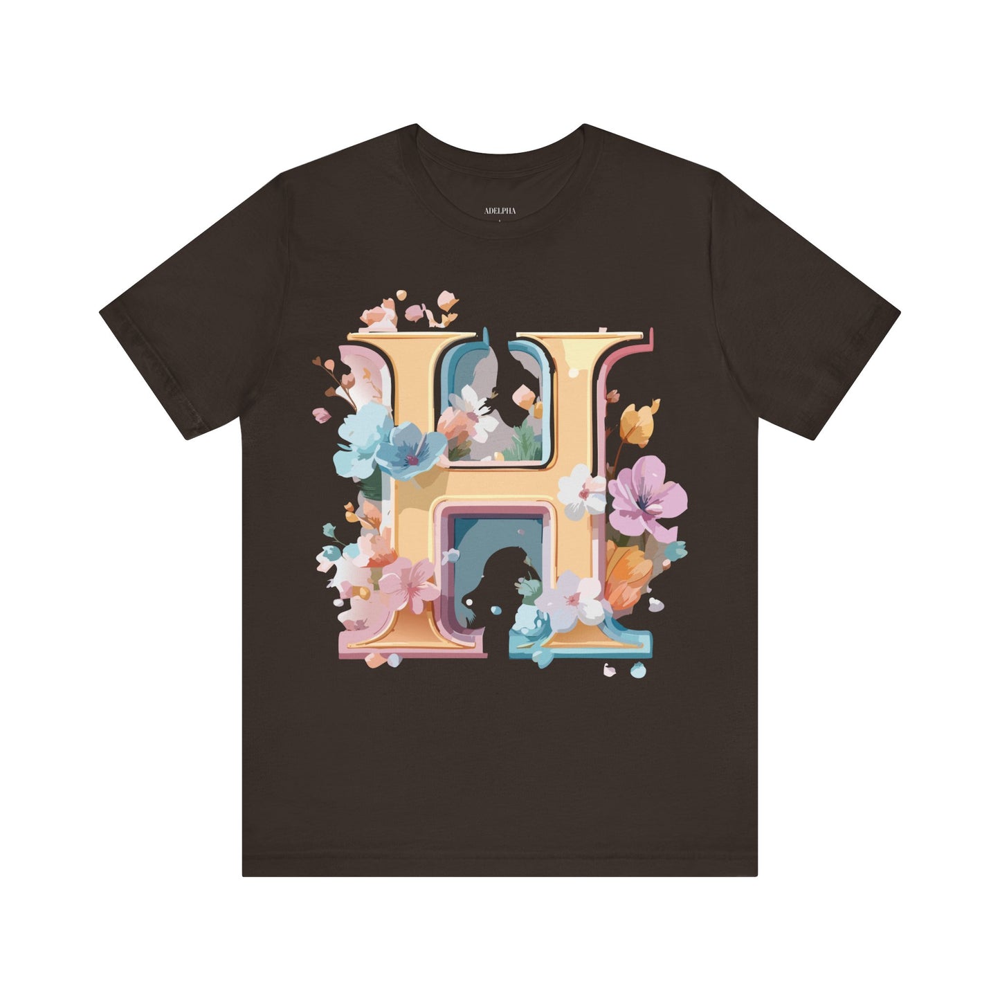Natural Cotton Tee Shirt - Letters Collection - H Printify