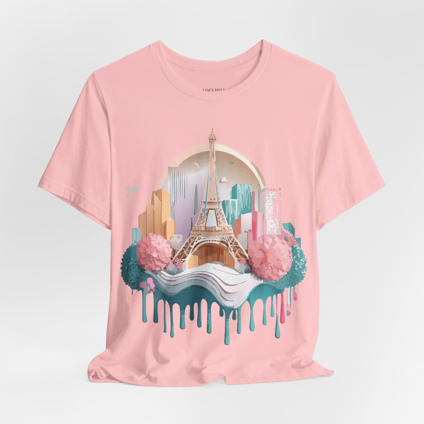 Natural Cotton Tee Shirt - Beautiful Places Collection - Paris Printify