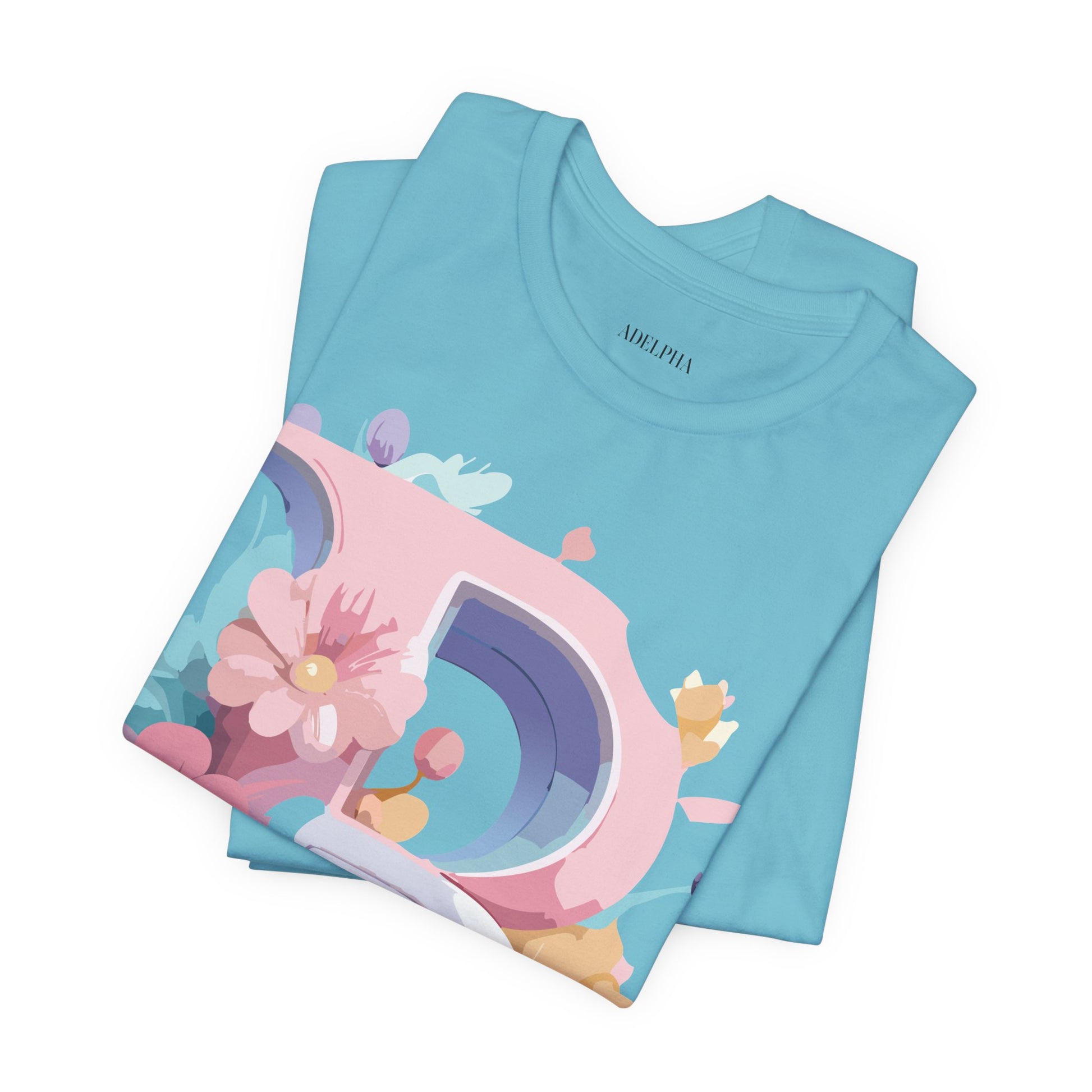 Natural Cotton Tee Shirt - Letters Collection - B Printify