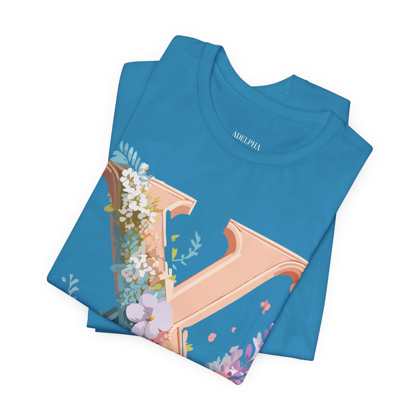 Natural Cotton Tee Shirt - Letters Collection - X Printify