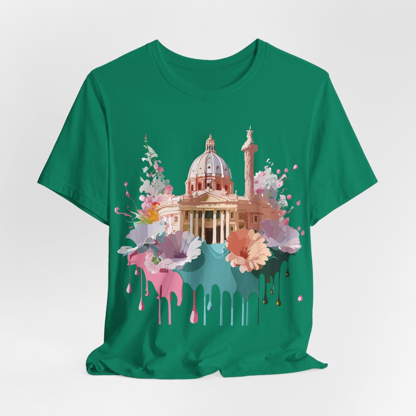 Natural Cotton Tee Shirt - Beautiful Places Collection - Rome Printify