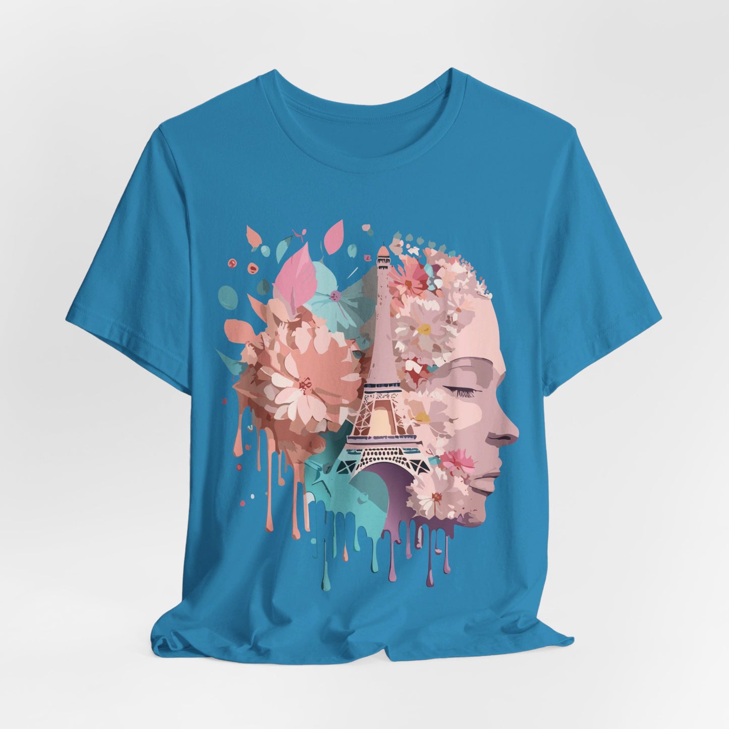 Natural Cotton Tee Shirt - Beautiful Places Collection - Paris Printify