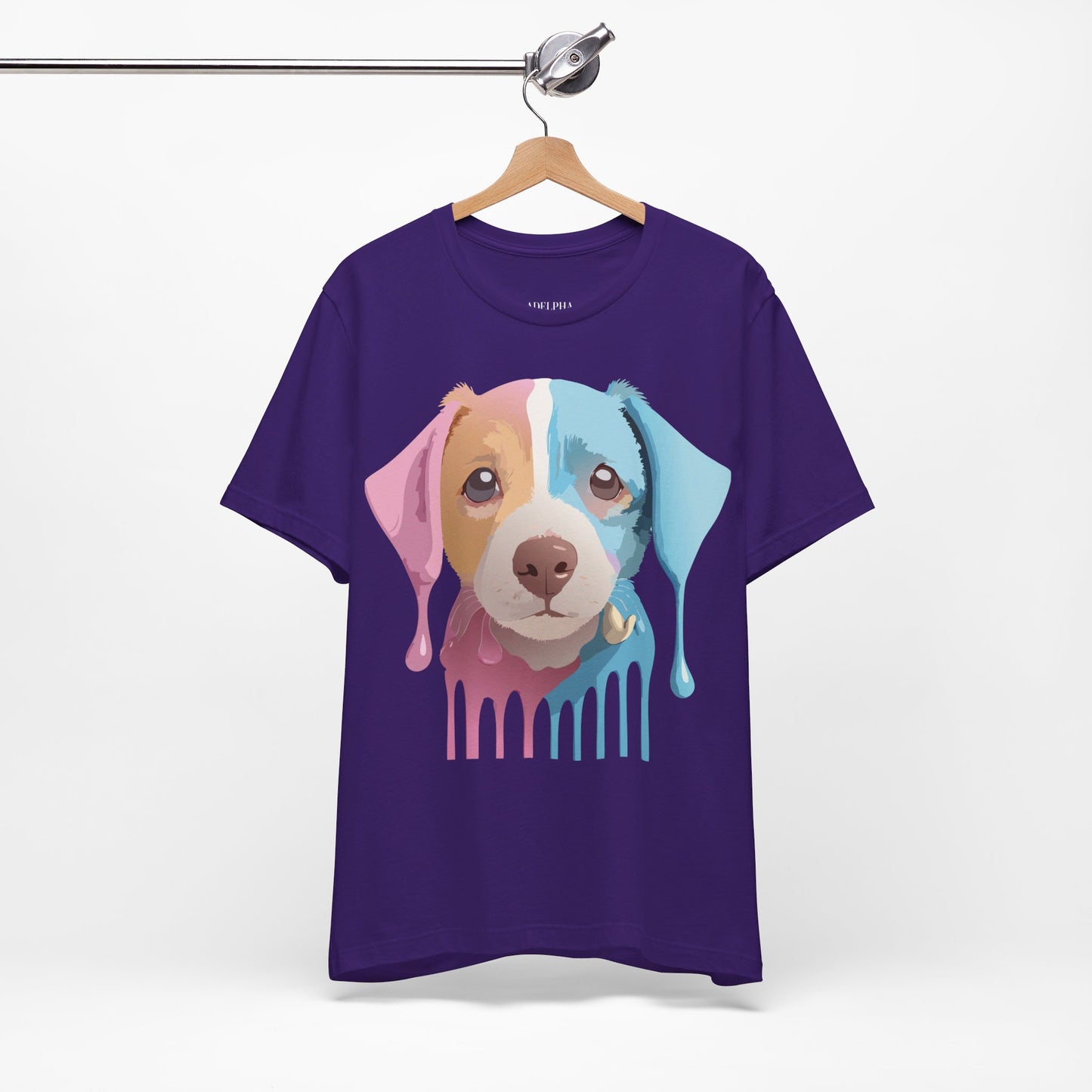 Natural Cotton Tee Shirt with Dog Printify