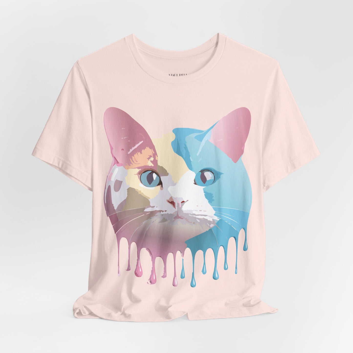 Natural Cotton Tee Shirt with Cat Printify