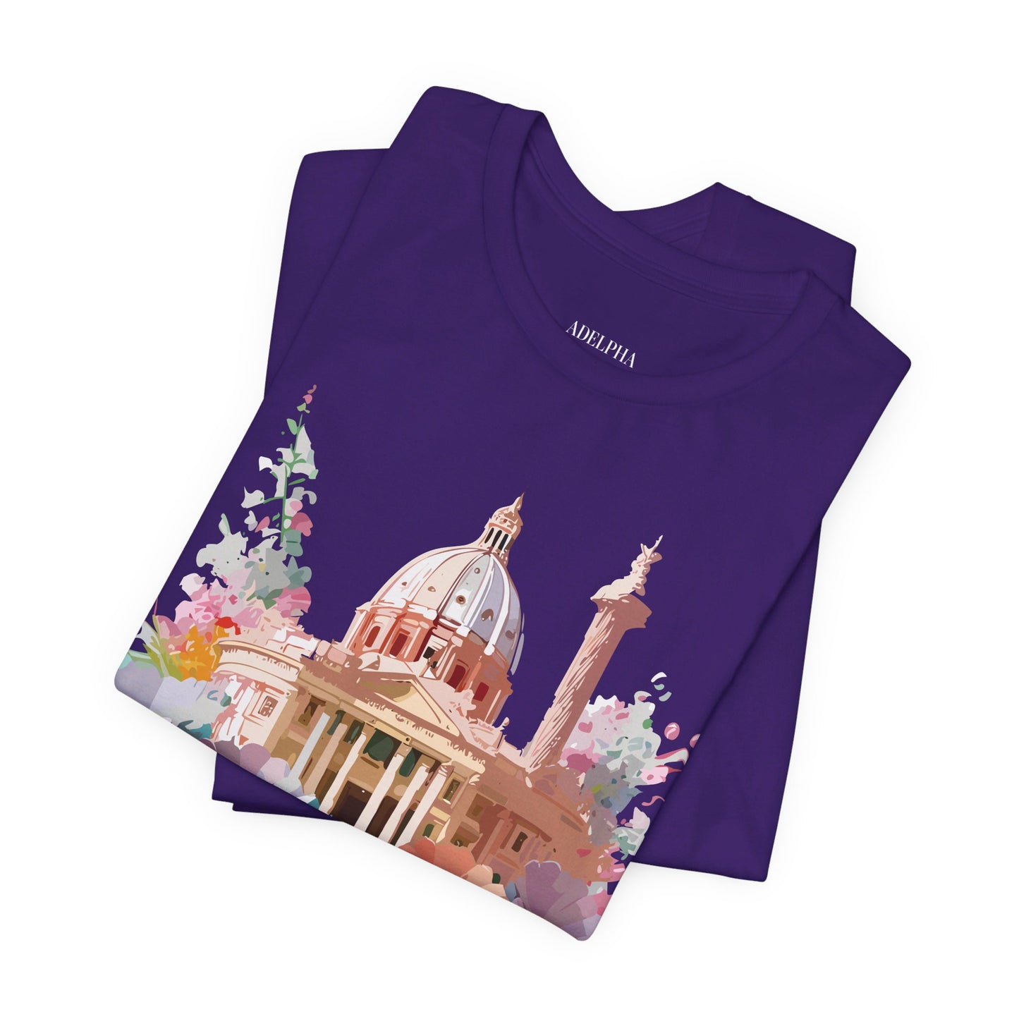 Natural Cotton Tee Shirt - Beautiful Places Collection - Rome Printify