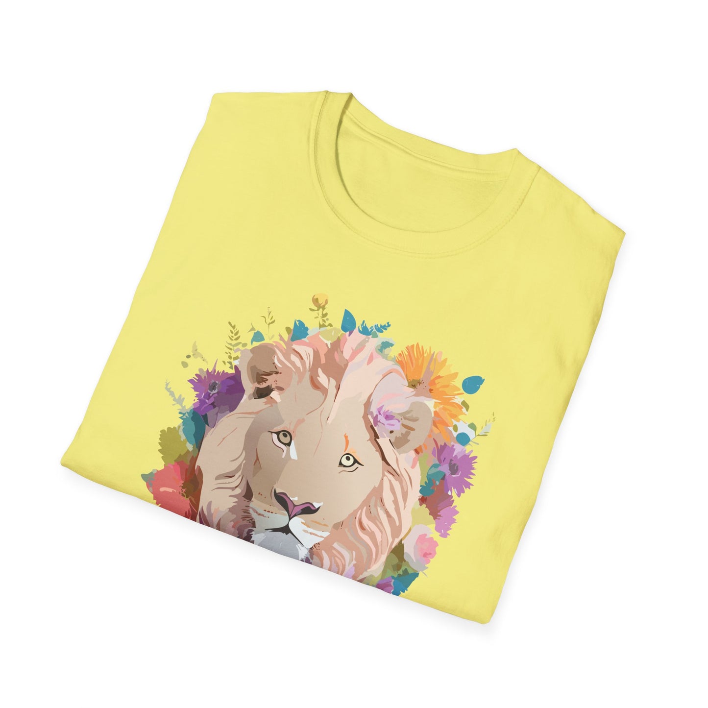 Lion Shirt, Shirt with Lion, Floral Lion Tee, Shirt with Animals