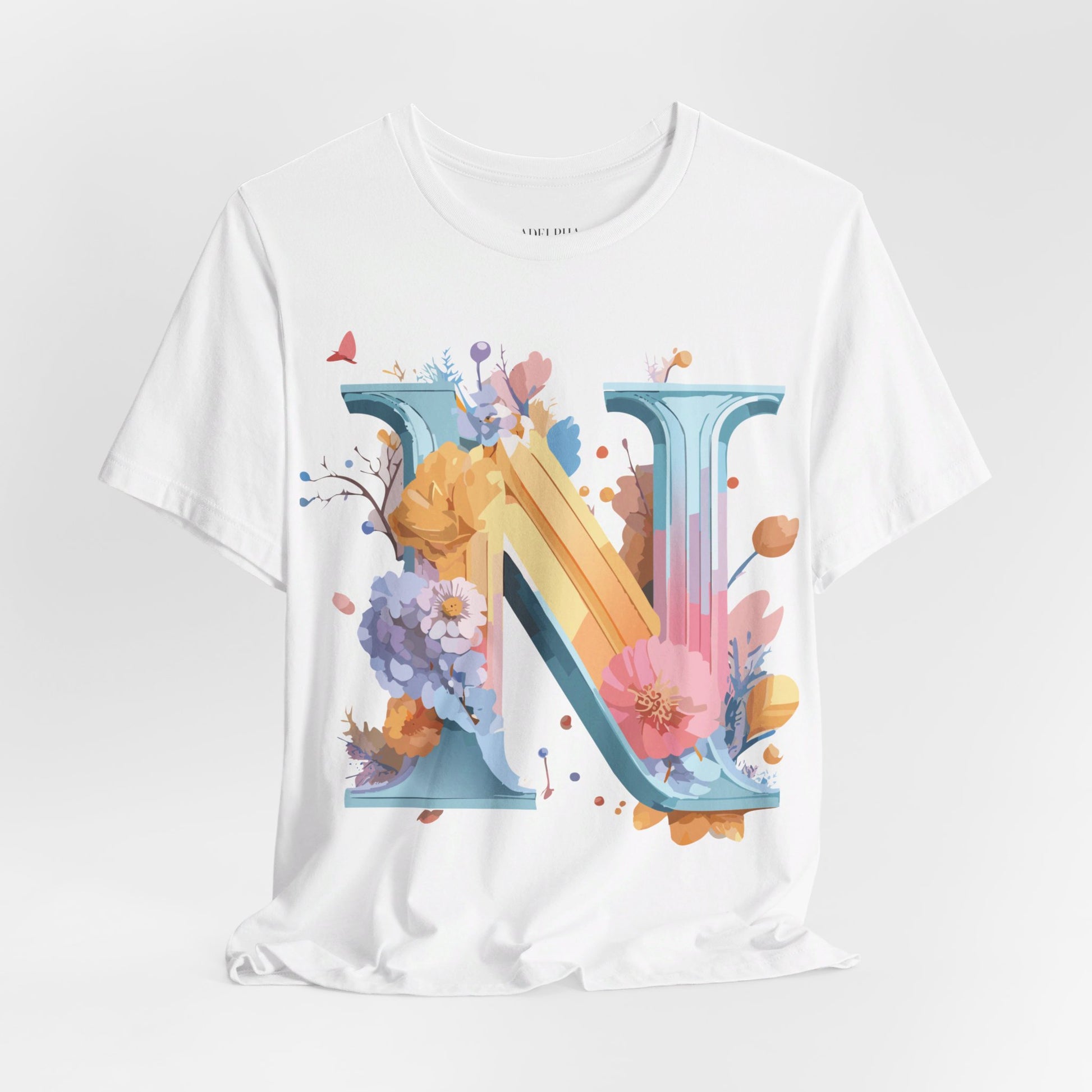 Natural Cotton Tee Shirt - Letters Collection - N Printify