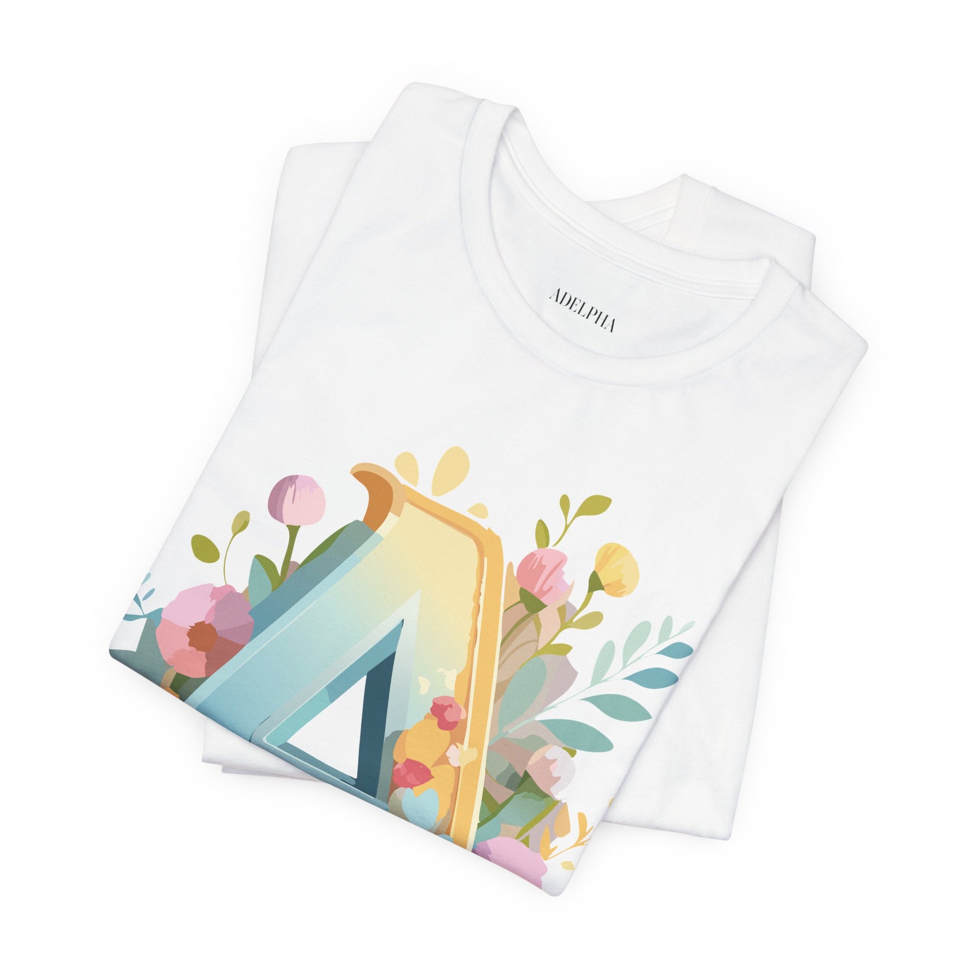 Natural Cotton Tee Shirt - Letters Collection - A Printify