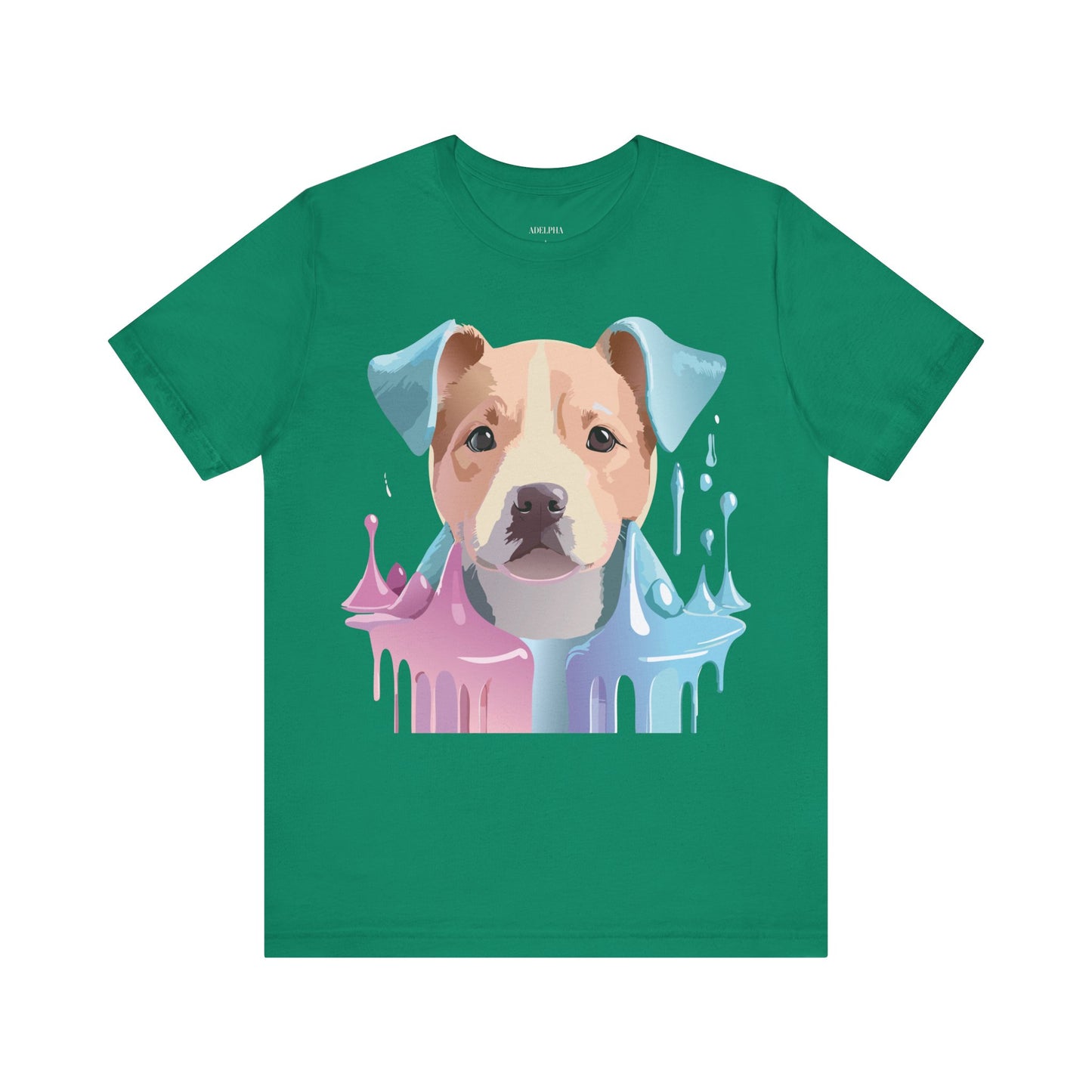 Natural Cotton Tee Shirt with Dog Printify