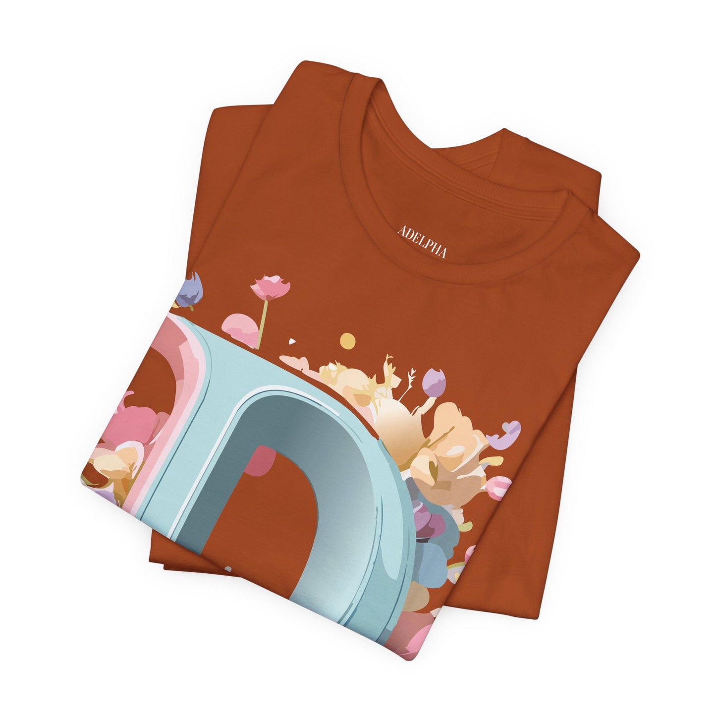 Natural Cotton Tee Shirt - Letters Collection - D Printify