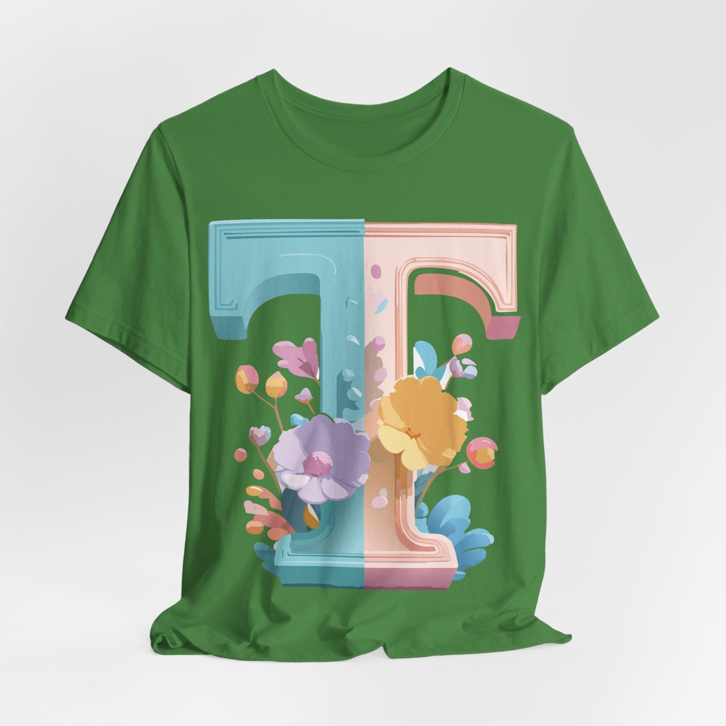 Natural Cotton Tee Shirt - Letters Collection - T Printify