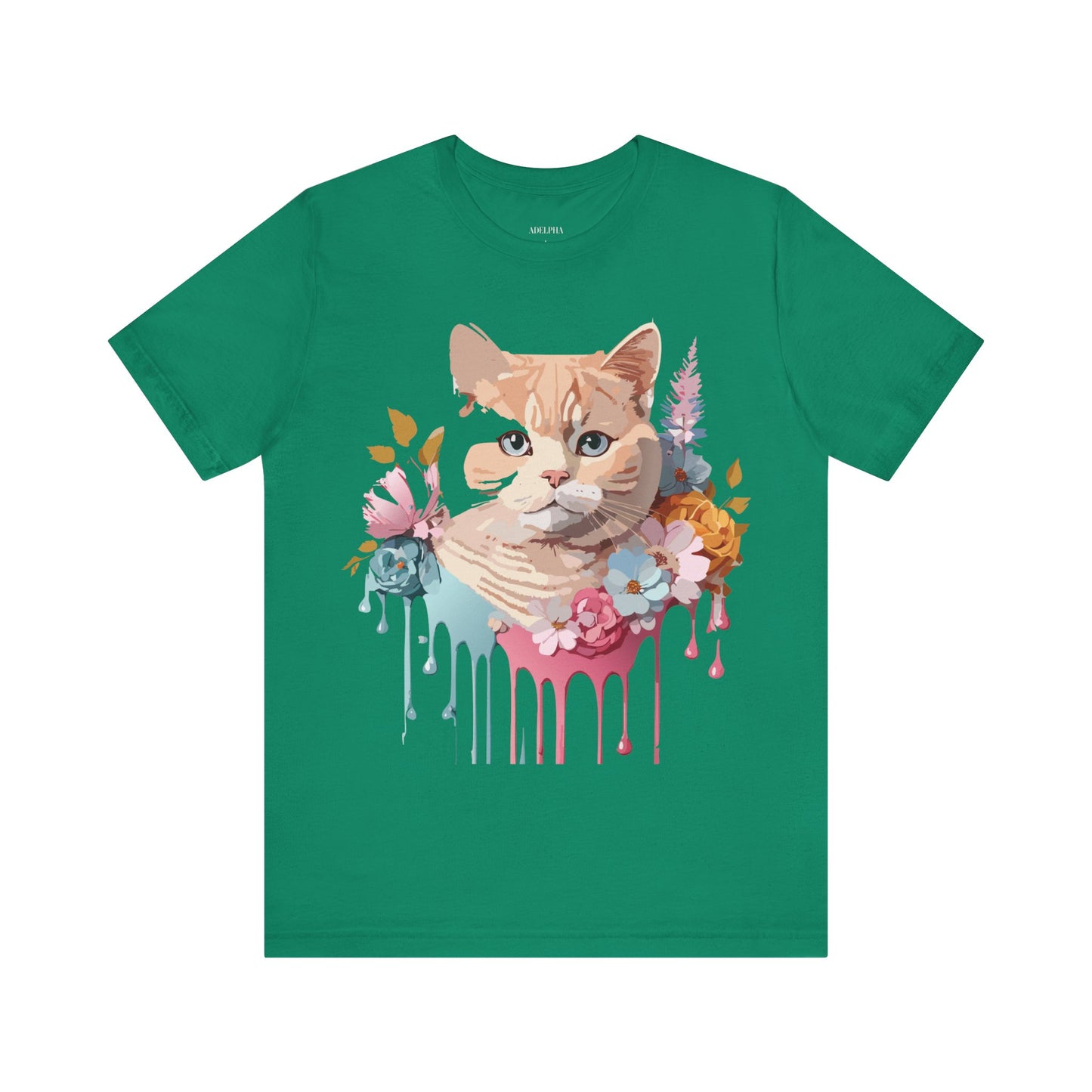 Natural Cotton Tee Shirt with Cat Printify