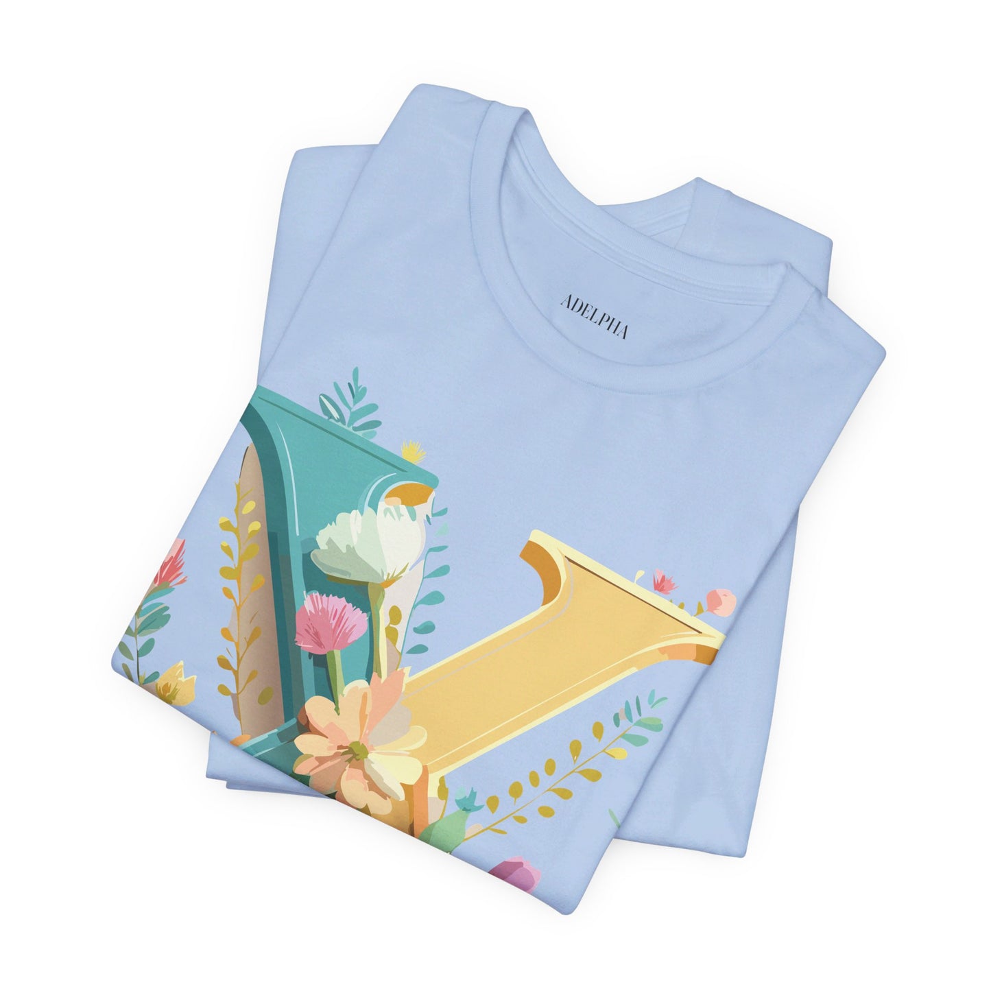 Natural Cotton Tee Shirt - Letters Collection - X Printify