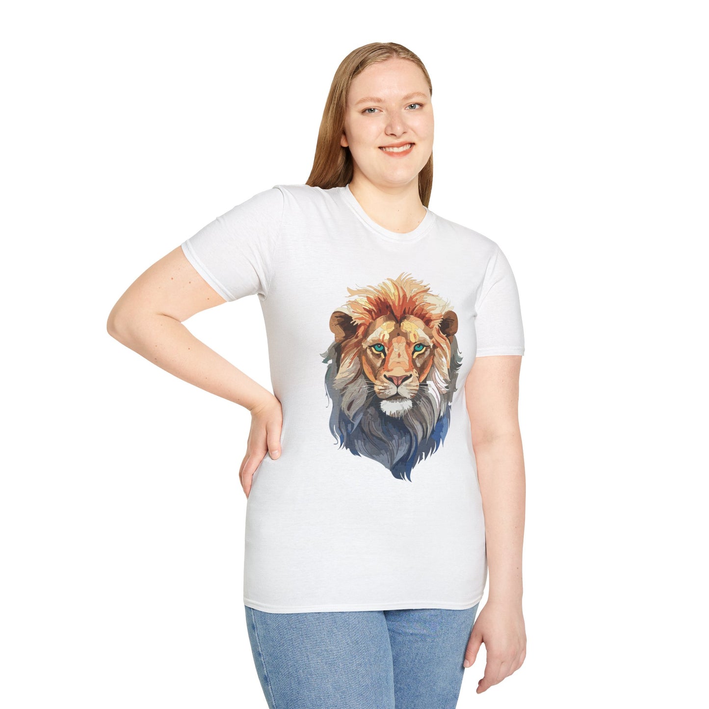 Lion Shirt, Shirt with Lion, Floral Lion Tee, Shirt with Animals