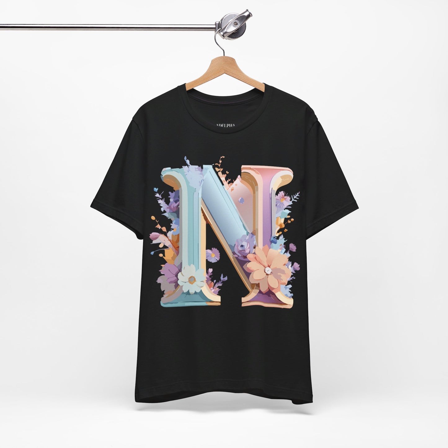 Natural Cotton Tee Shirt - Letters Collection - N Printify