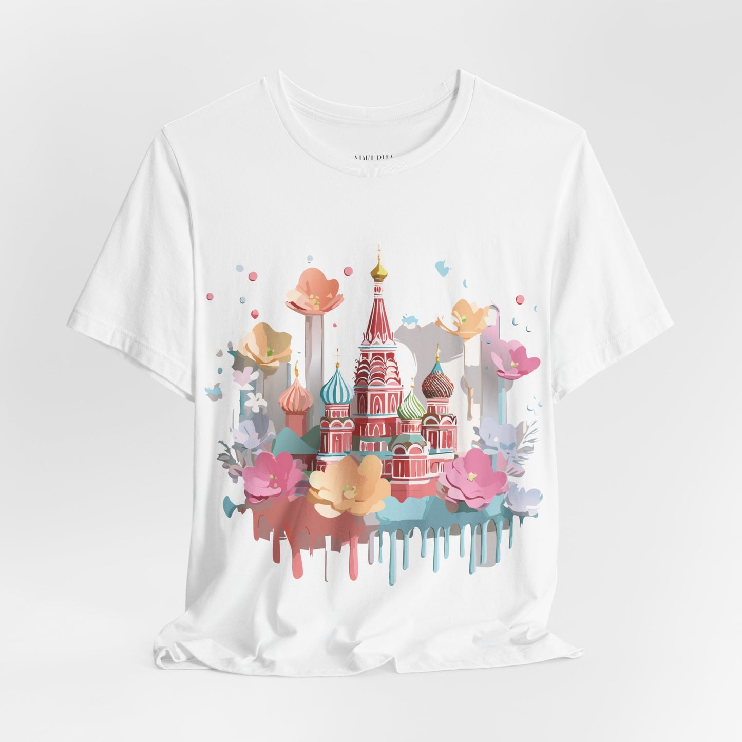 Natural Cotton Tee Shirt - Beautiful Places Collection - Moscow Printify