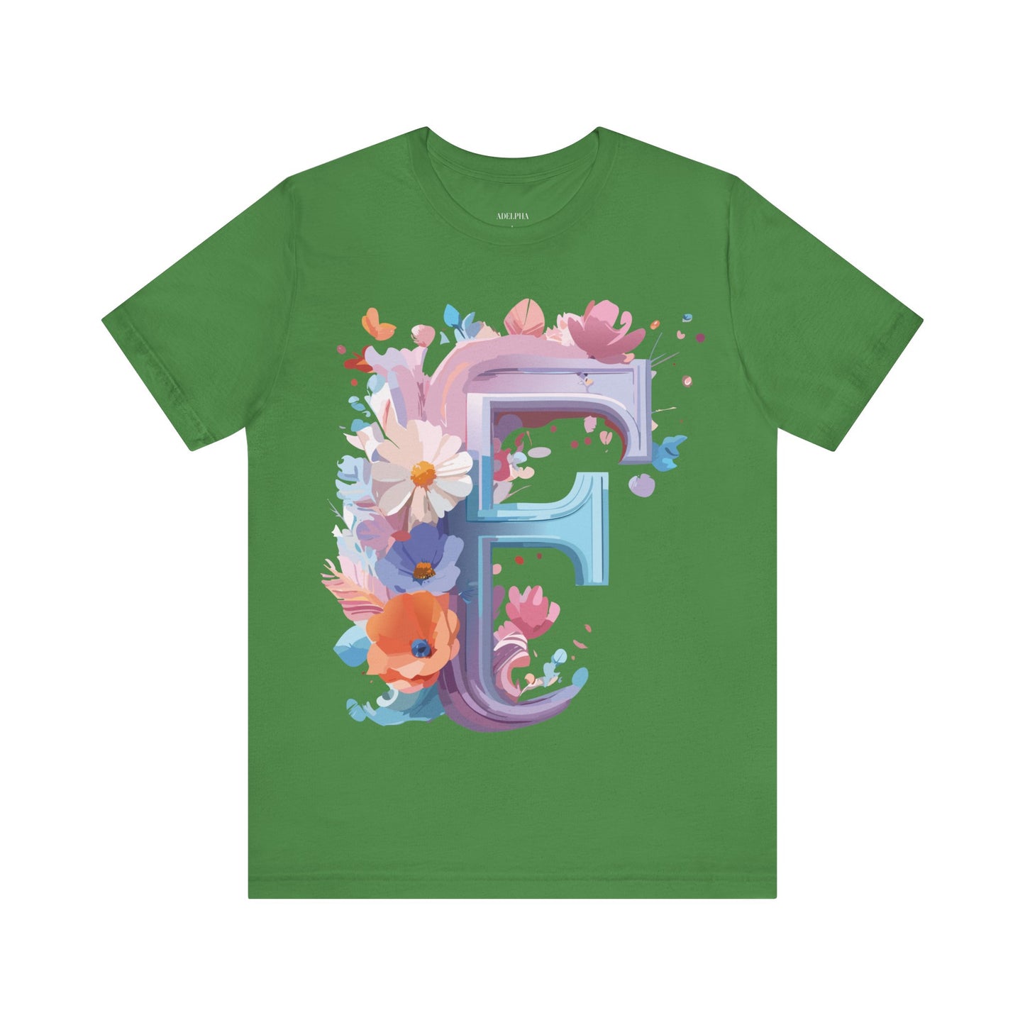 Natural Cotton Tee Shirt - Letters Collection - F Printify