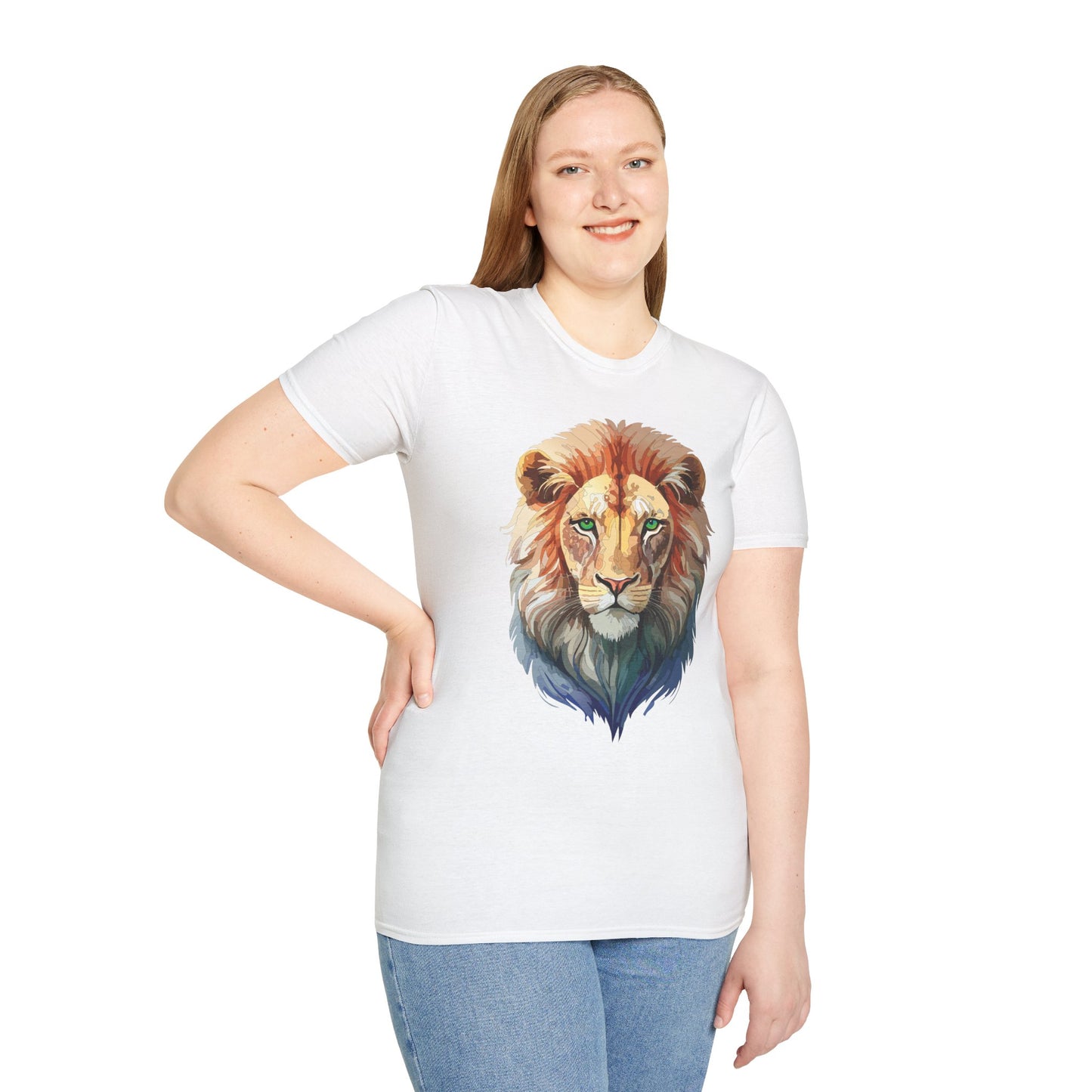 Lion Shirt, Shirt with Lion, Floral Lion Tee, Shirt with Animals