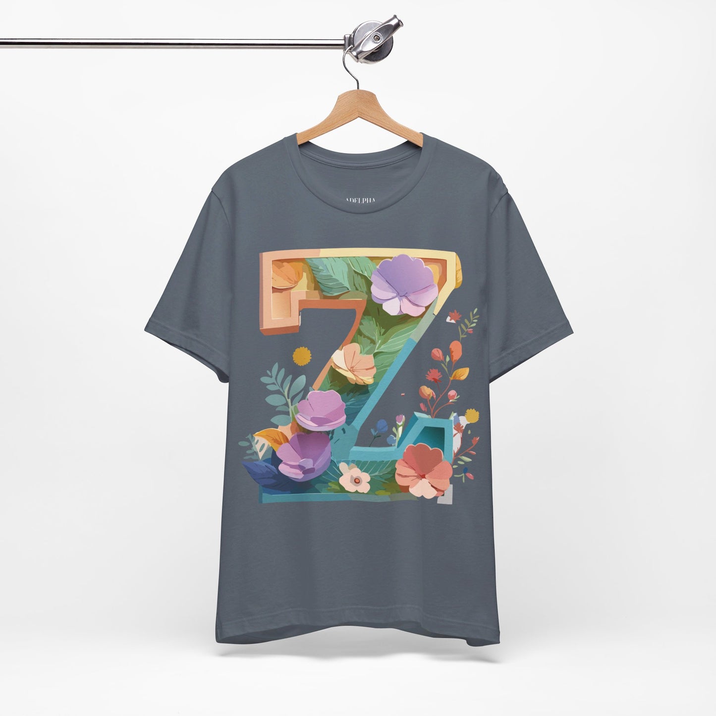 Natural Cotton Tee Shirt - Letters Collection - Z Printify