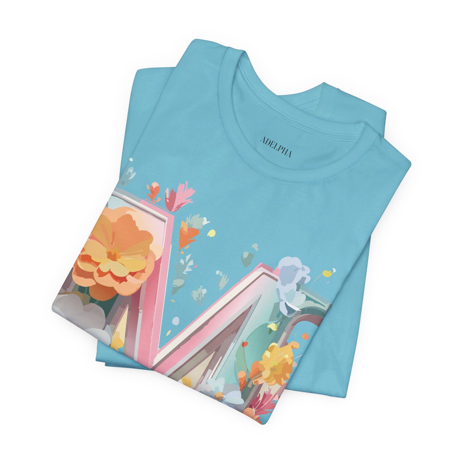 Natural Cotton Tee Shirt - Letters Collection - M Printify