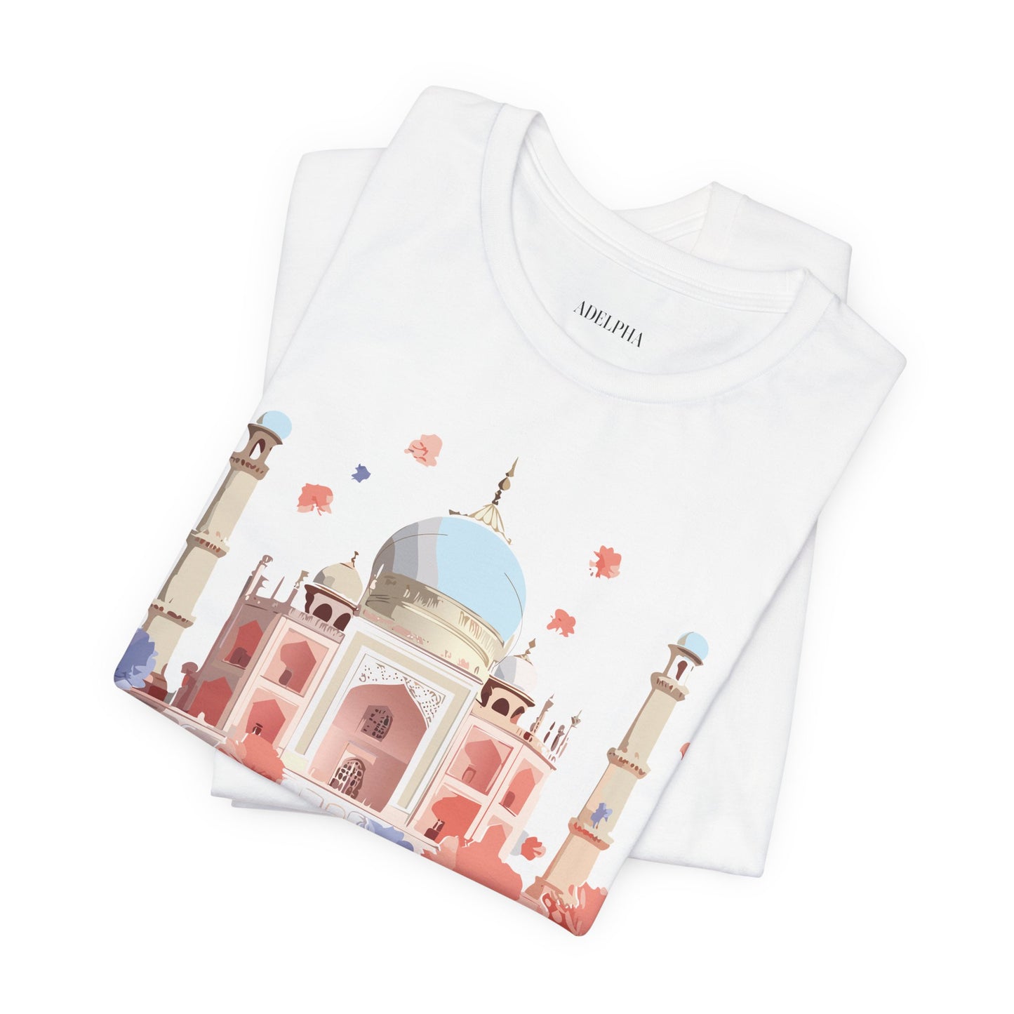 Natural Cotton Tee Shirt - Taj Mahal, India Printify
