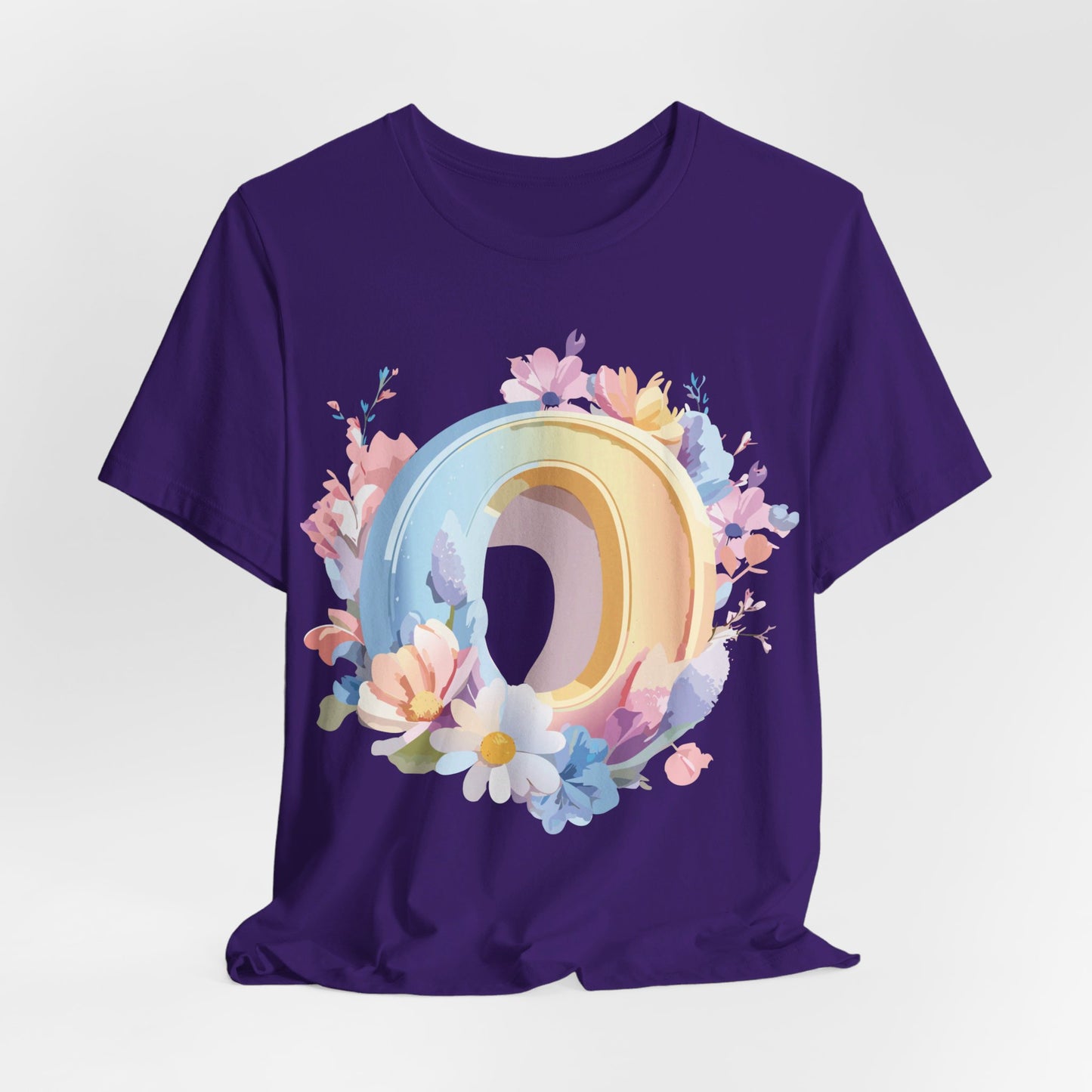Natural Cotton Tee Shirt - Letters Collection - O Printify