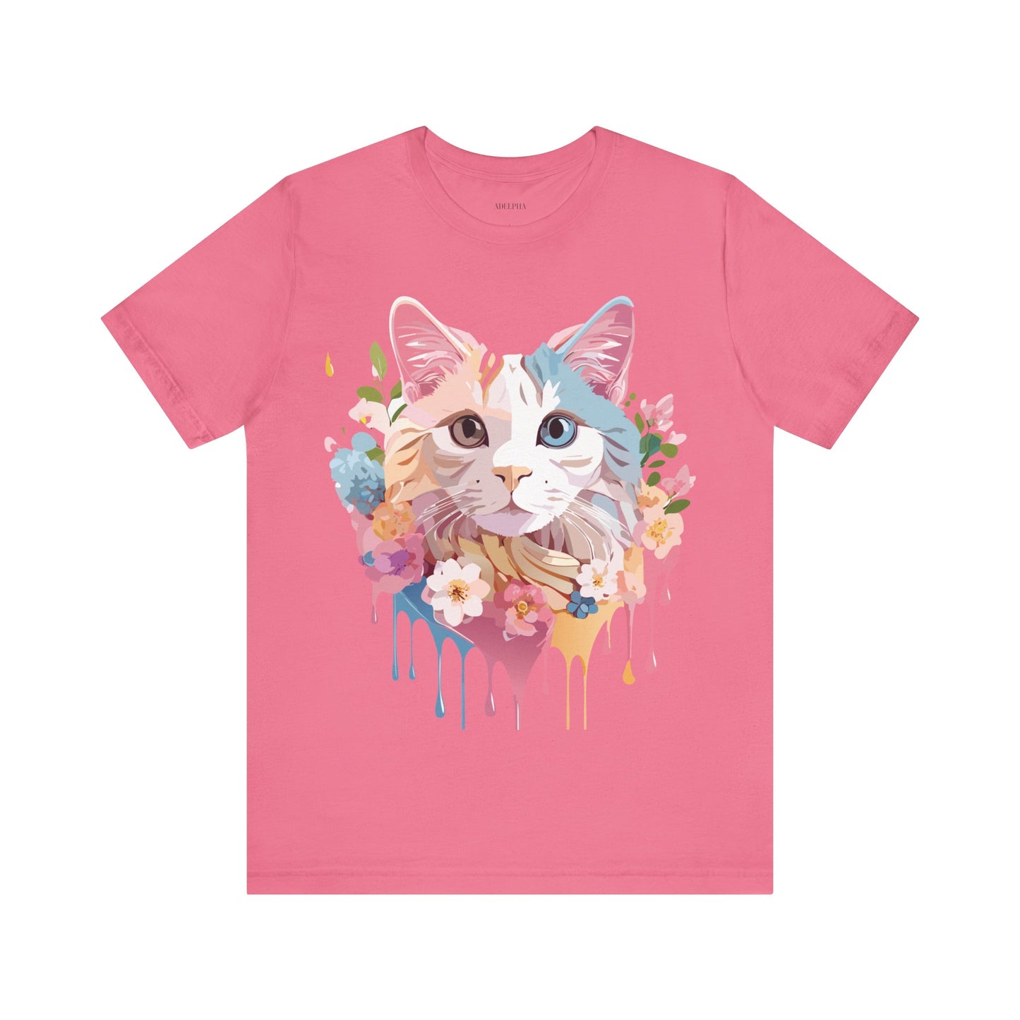 Natural Cotton Tee Shirt with Cat Printify