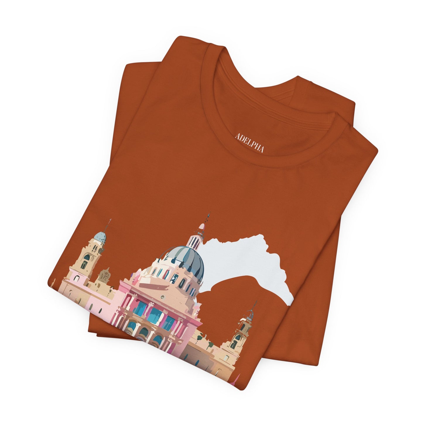 Natural Cotton Tee Shirt - Beautiful Places Collection - Madrid Printify
