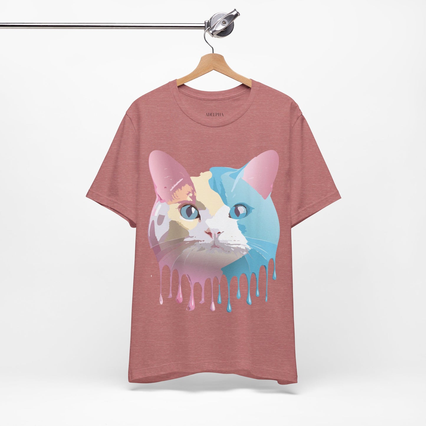 Natural Cotton Tee Shirt with Cat Printify