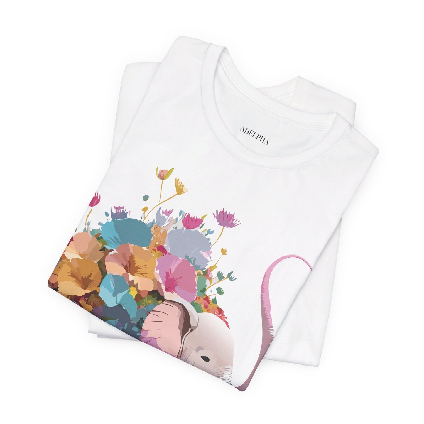 Natural Cotton Tee Shirt with Elephant Printify