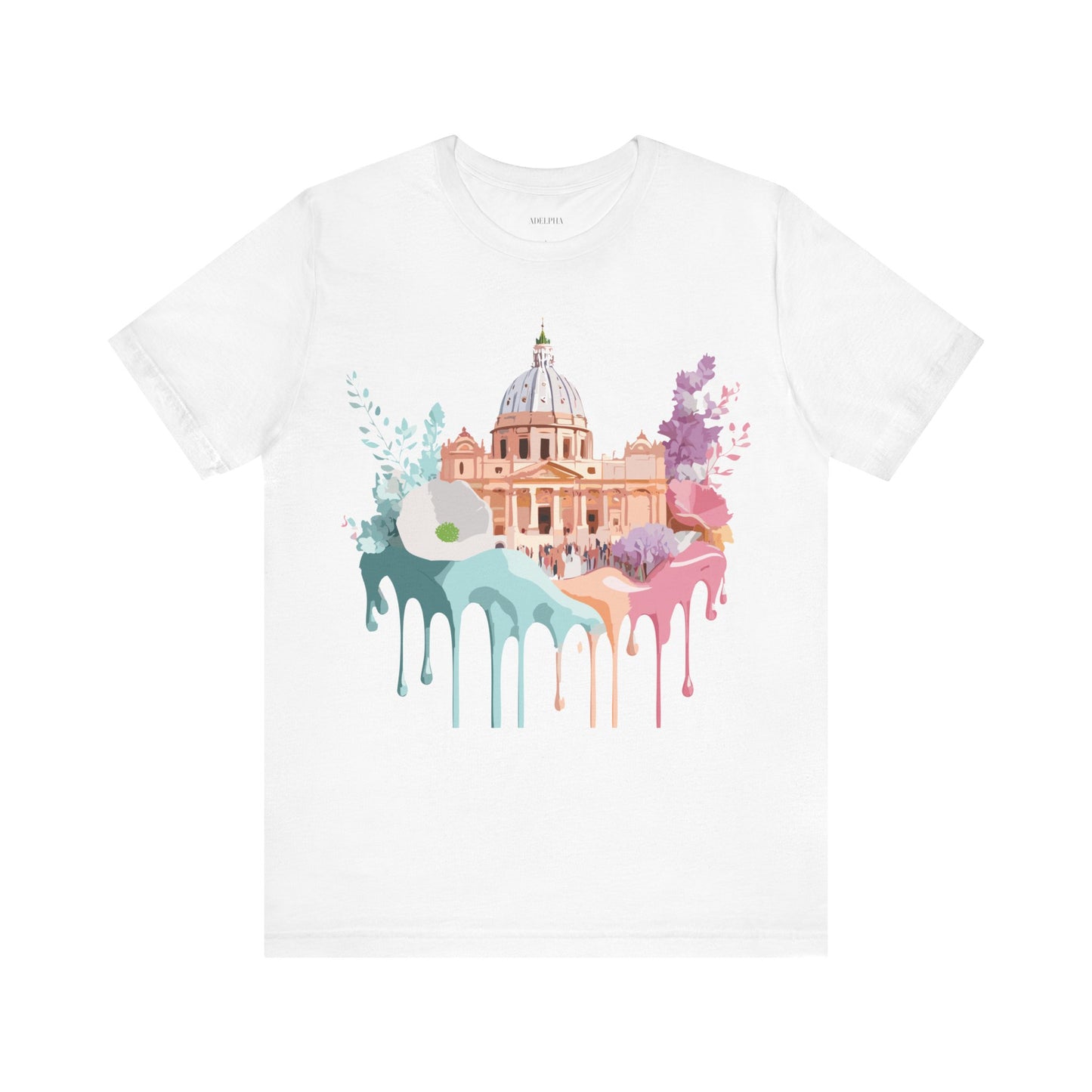 Natural Cotton Tee Shirt - Beautiful Places Collection - Rome Printify
