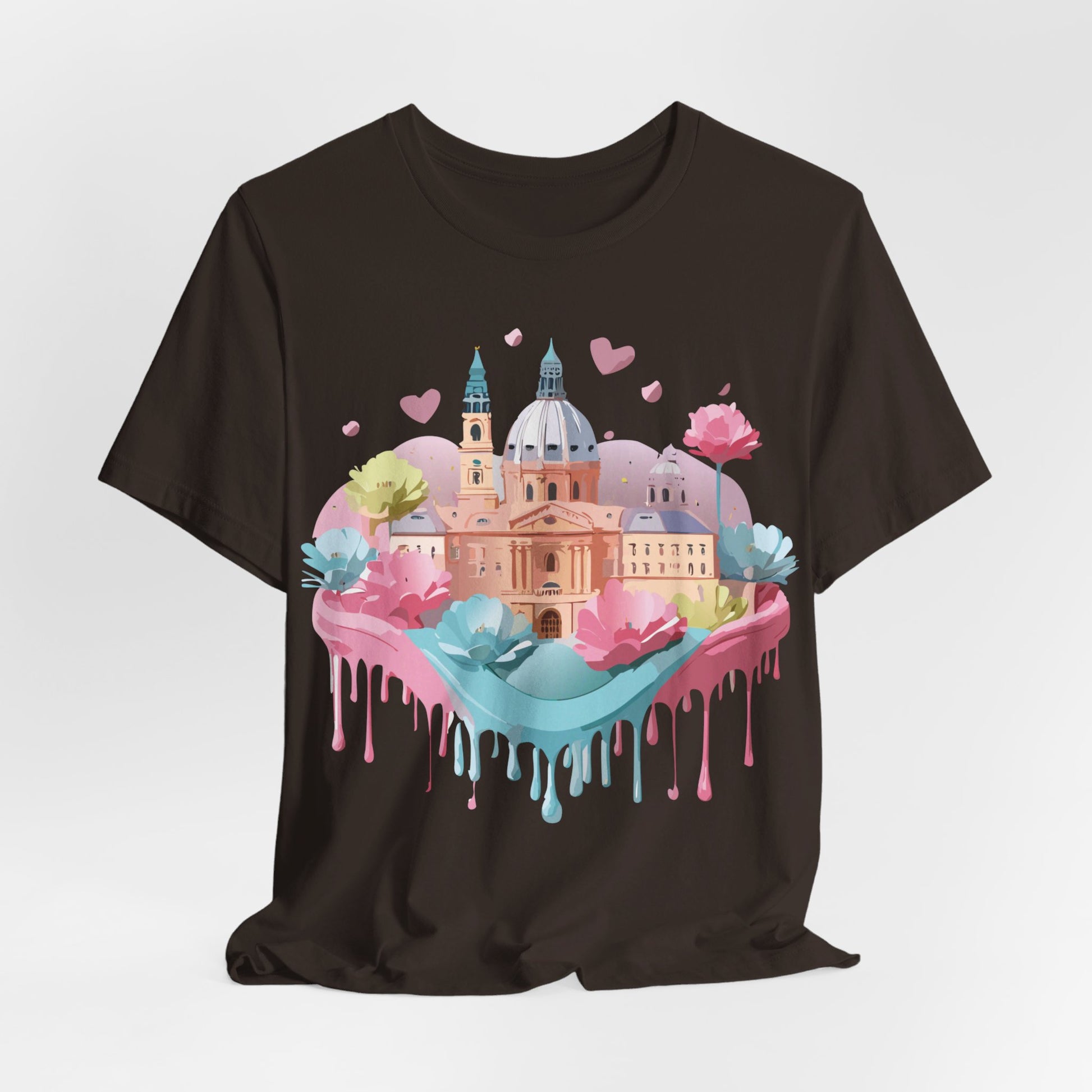 Natural Cotton Tee Shirt - Beautiful Places Collection - Prague Printify
