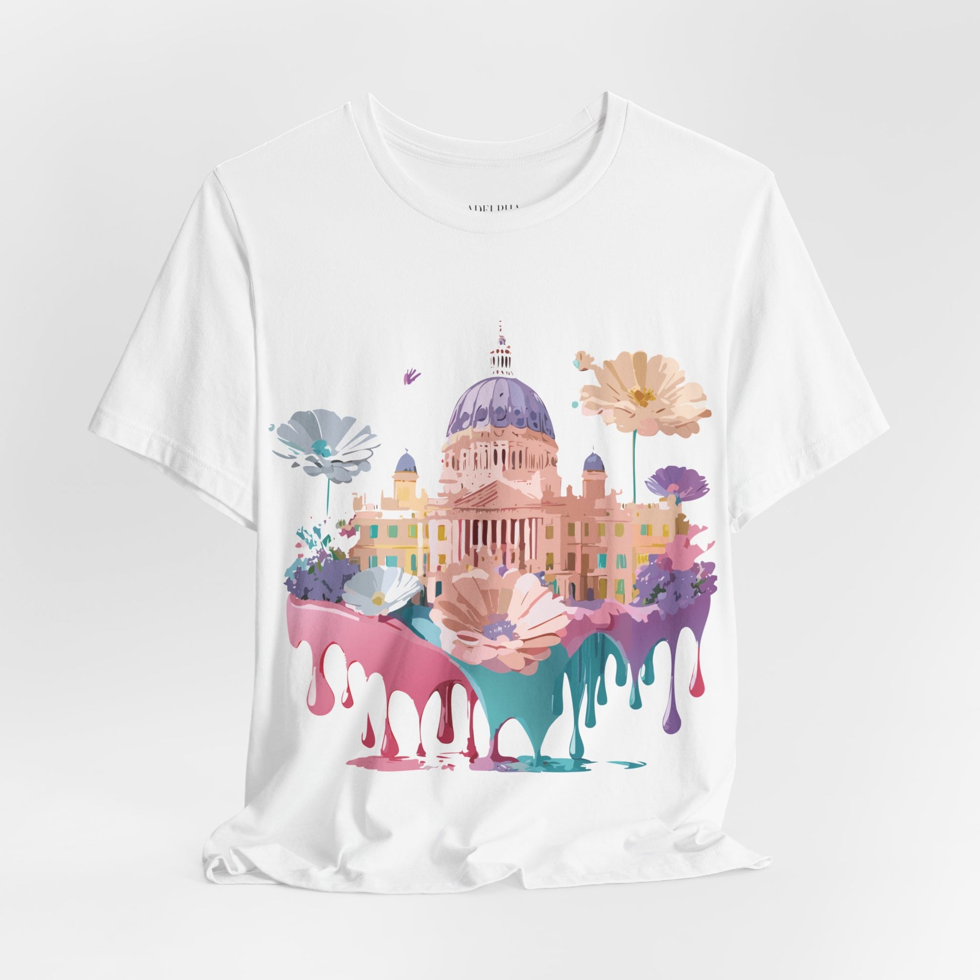 Natural Cotton Tee Shirt - Beautiful Places Collection - Madrid Printify