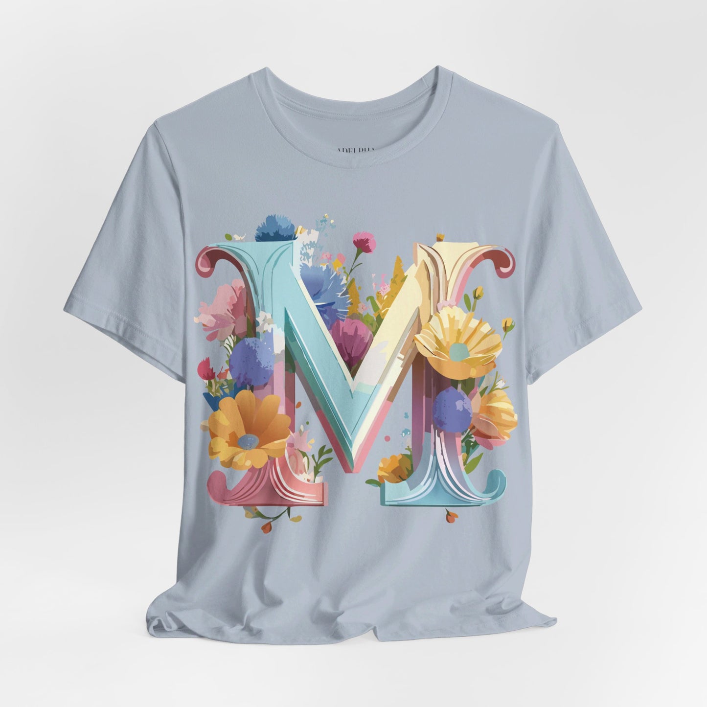 Natural Cotton Tee Shirt - Letters Collection - M Printify