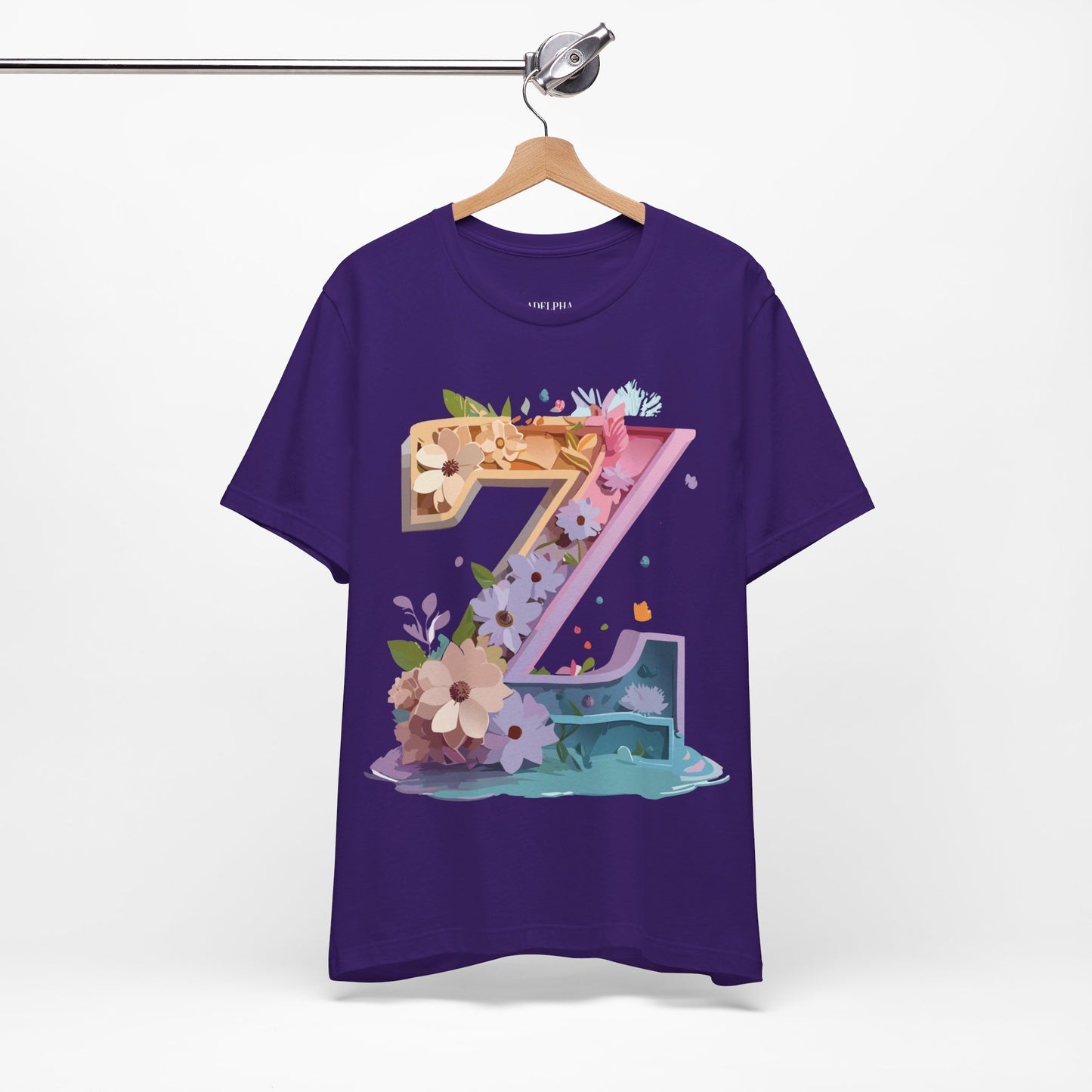 Natural Cotton Tee Shirt - Letters Collection - Z Printify