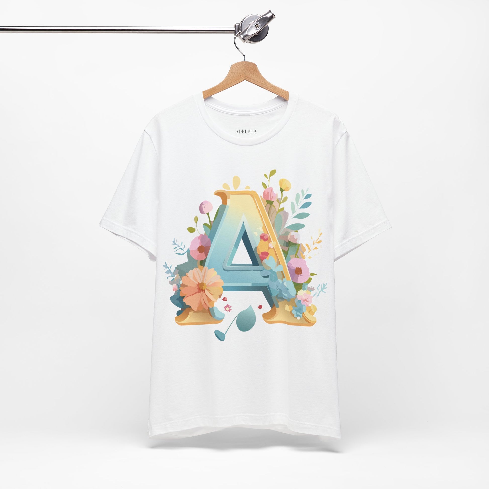 Natural Cotton Tee Shirt - Letters Collection - A Printify