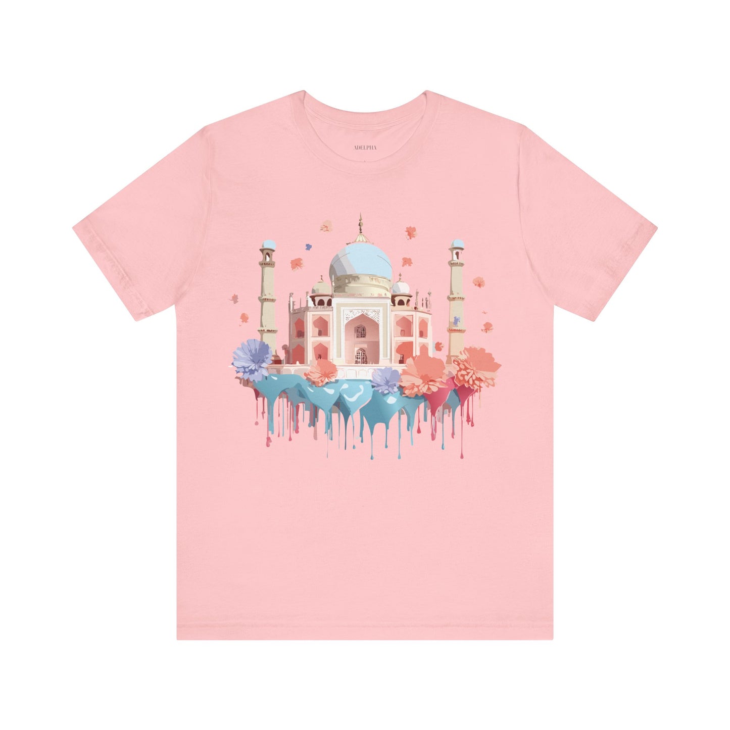 Natural Cotton Tee Shirt - Taj Mahal, India Printify