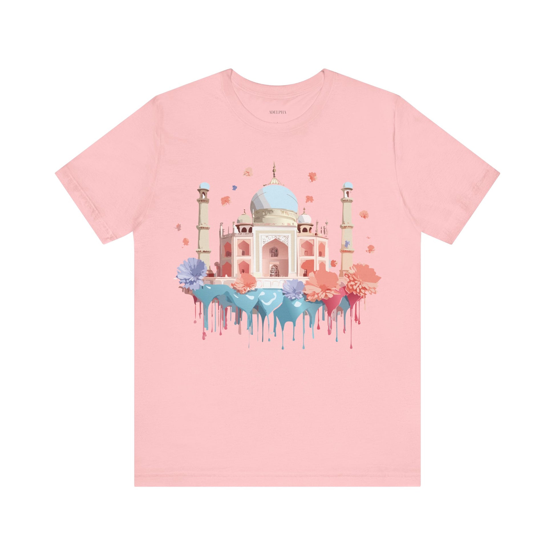 Natural Cotton Tee Shirt - Taj Mahal, India Printify