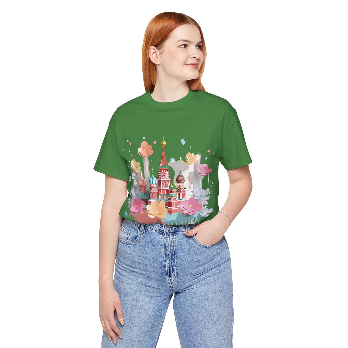 Natural Cotton Tee Shirt - Beautiful Places Collection - Moscow Printify