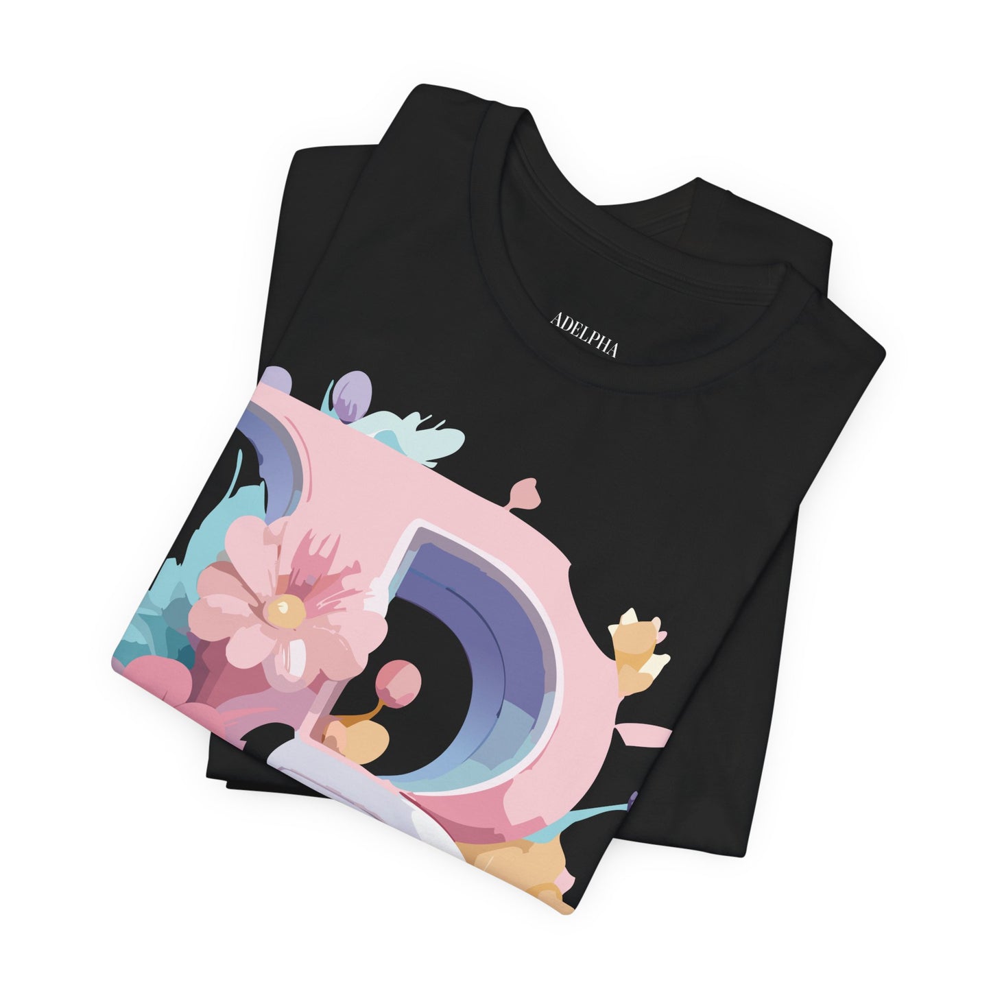 Natural Cotton Tee Shirt - Letters Collection - B Printify