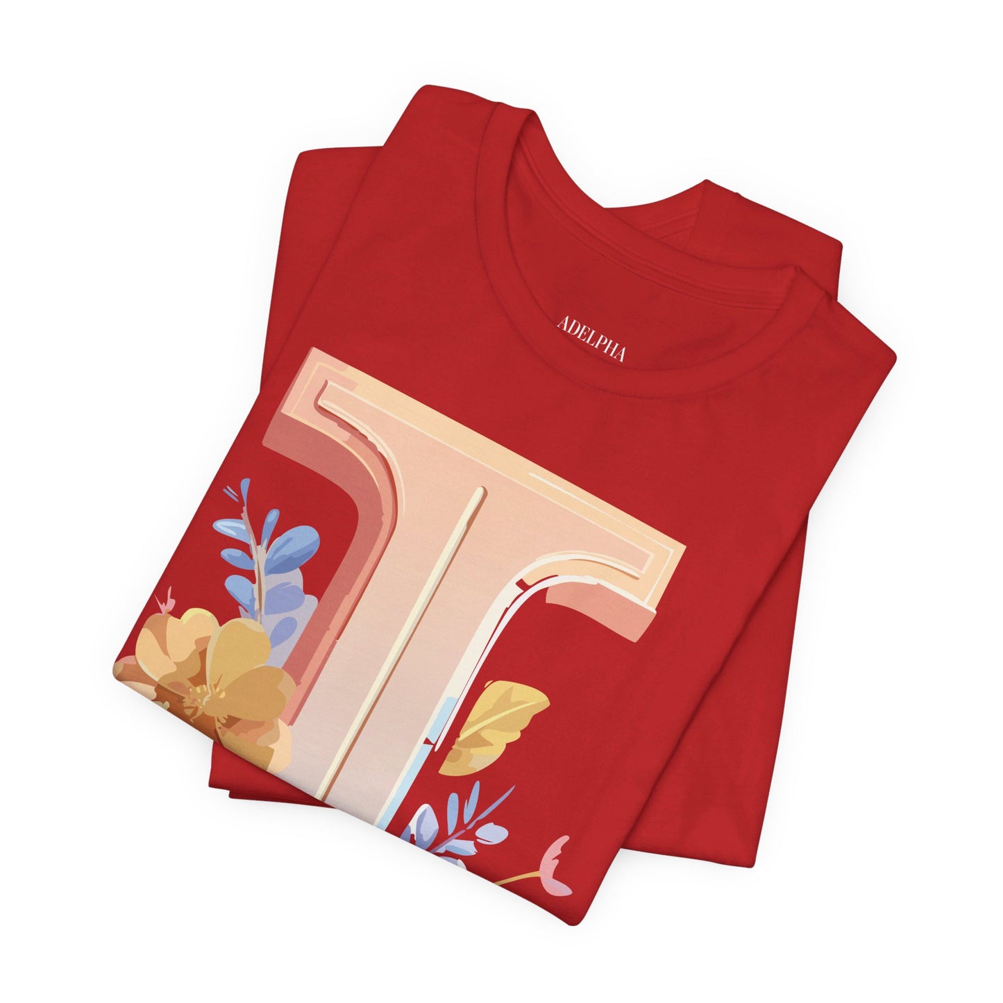 Natural Cotton Tee Shirt - Letters Collection - I Printify