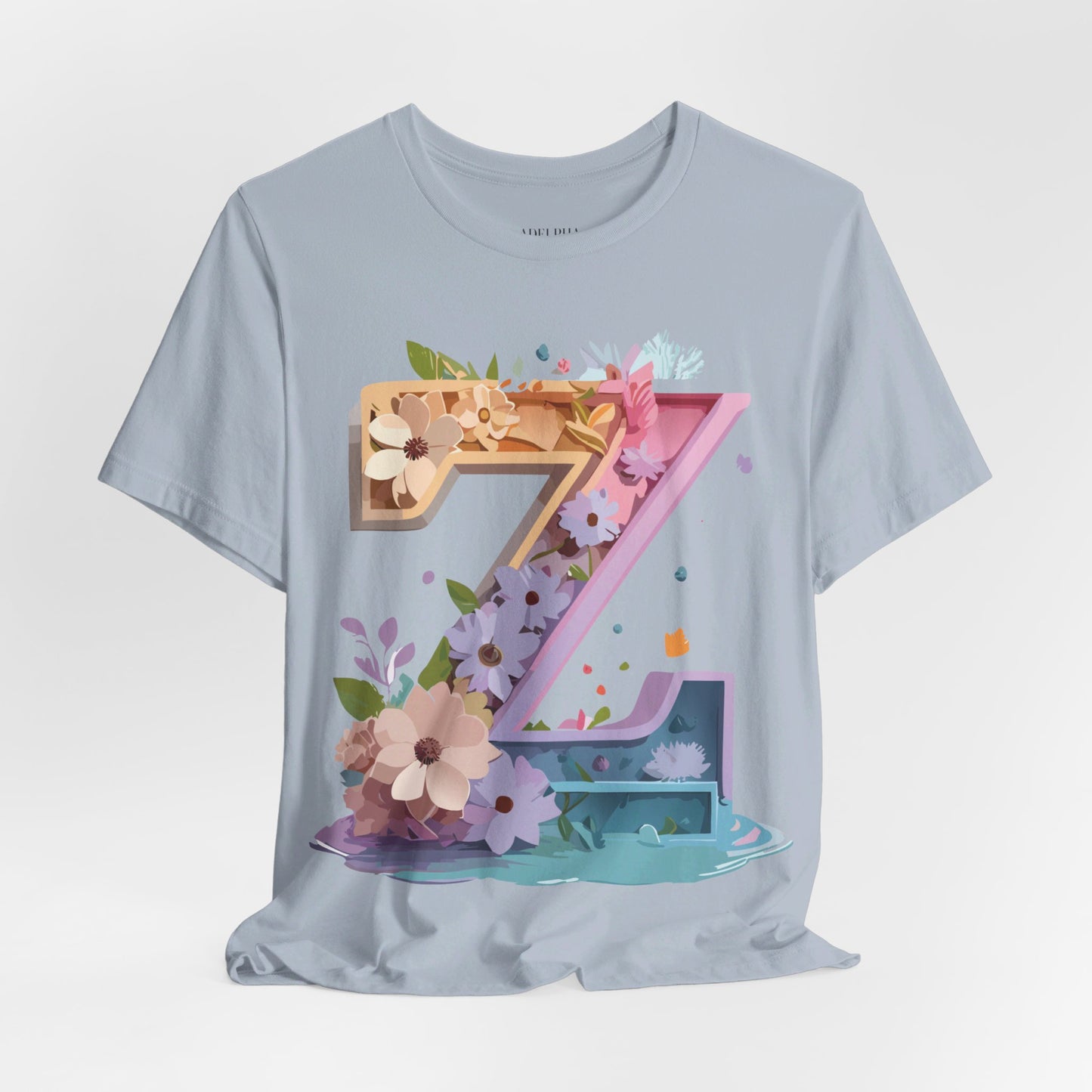 Natural Cotton Tee Shirt - Letters Collection - Z Printify